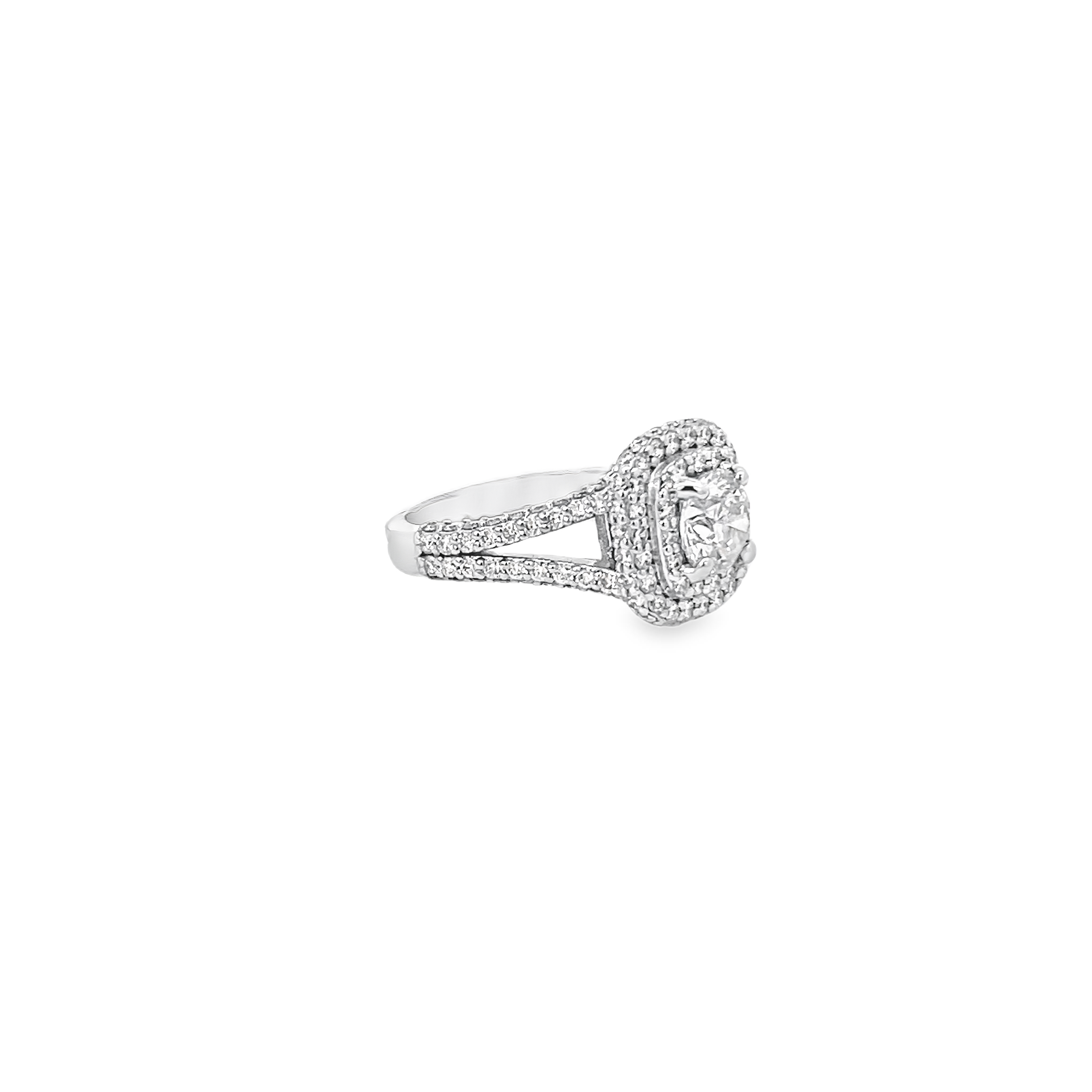 White Gold Double Halo 2.21 Carat Ring
