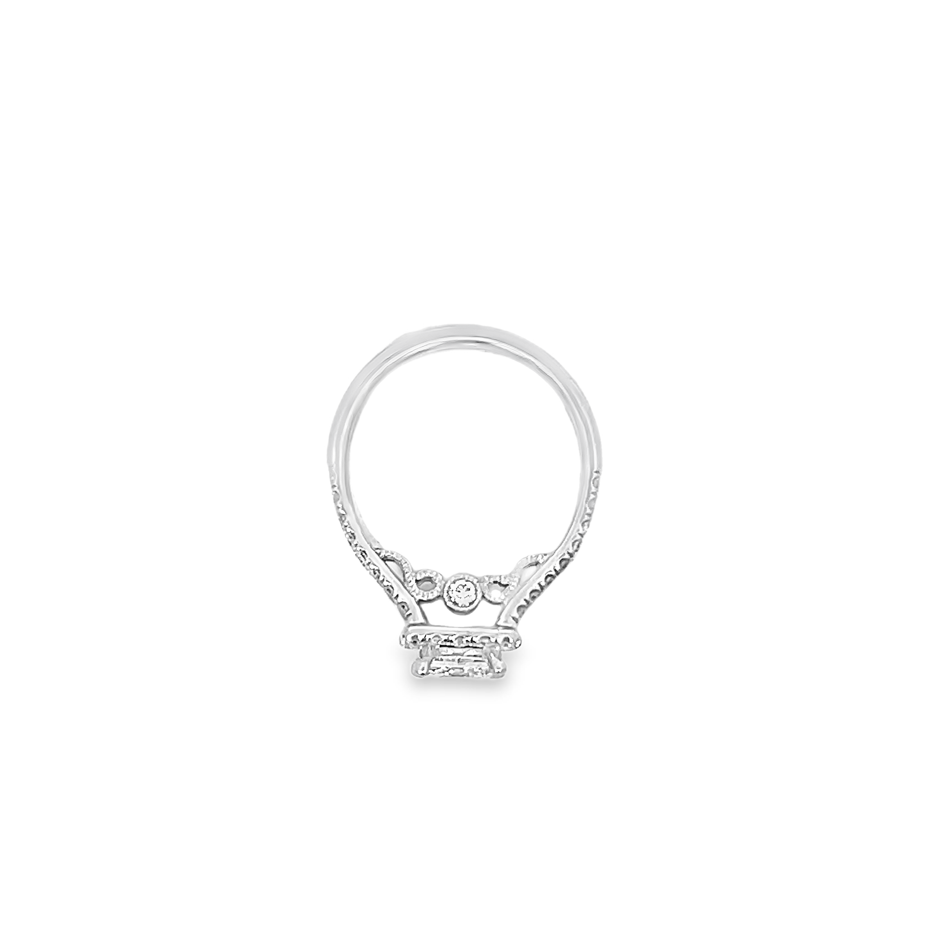 White Gold Princess Halo 1.47 Carat Ring