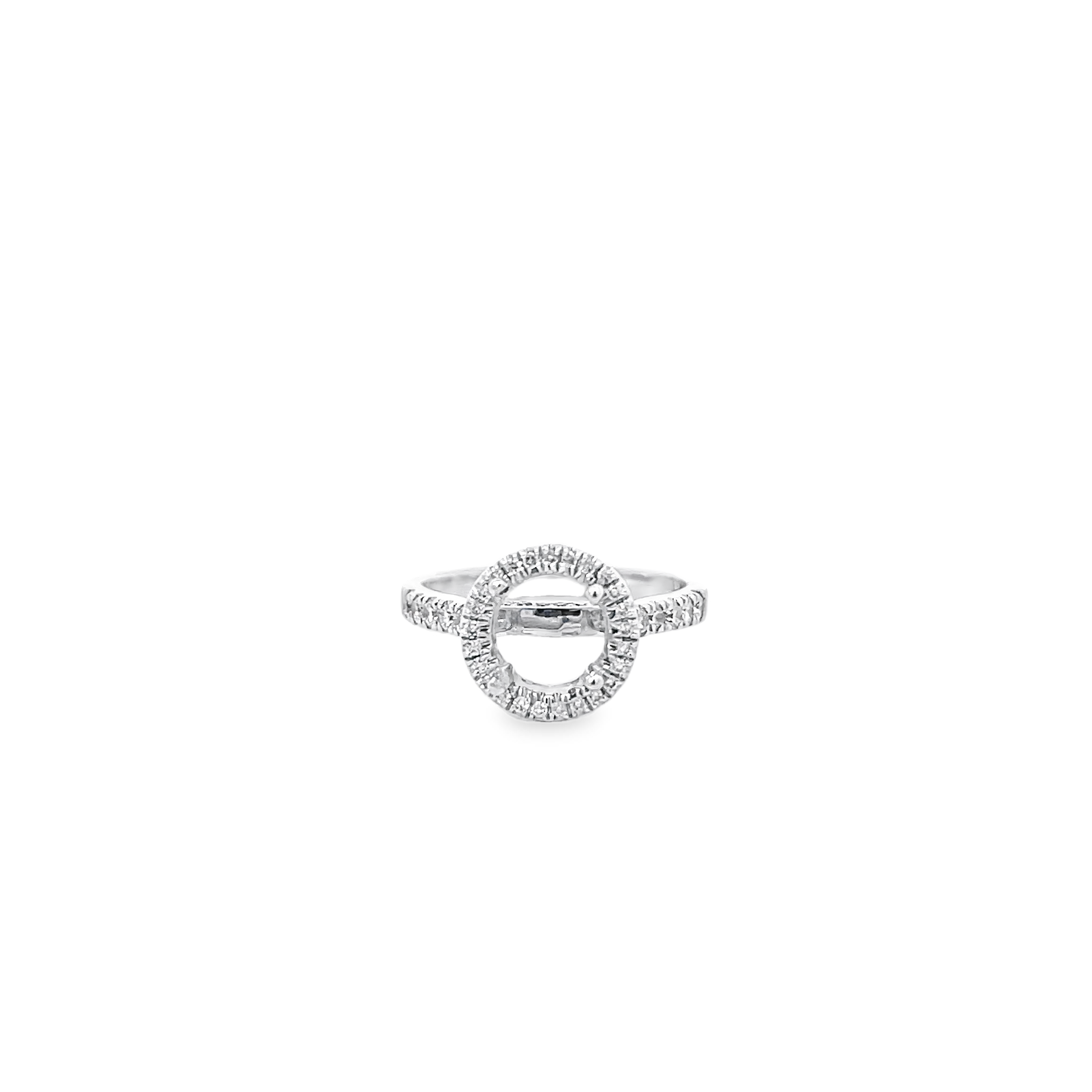 White Gold Diamond Semi Mounting 0.55 Carat