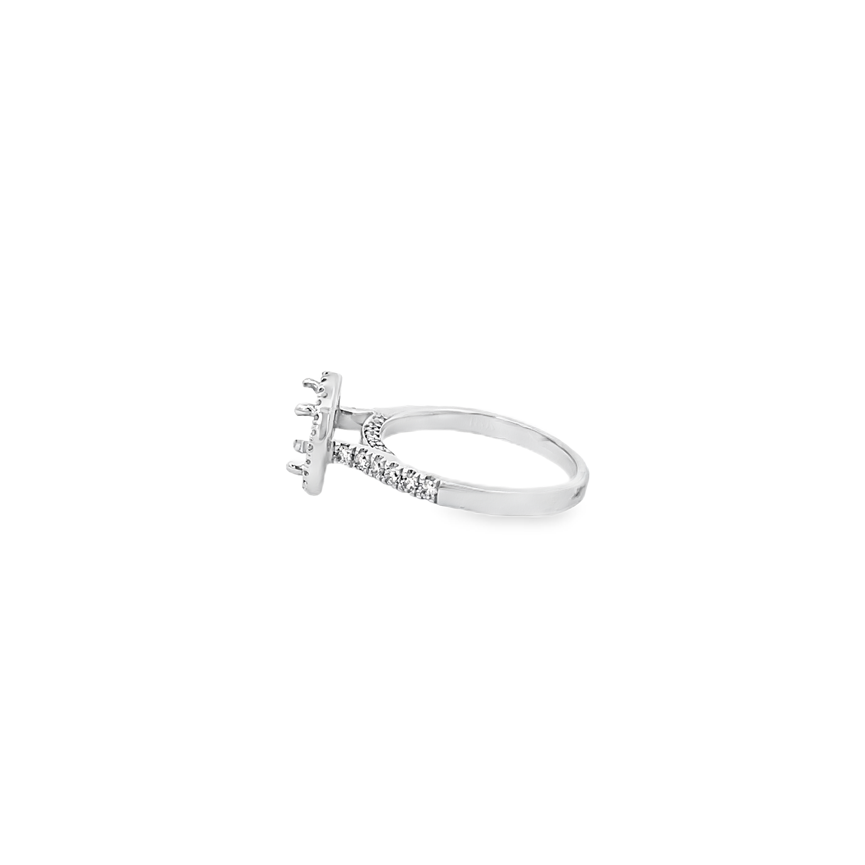 White Gold Diamond Semi Mounting 0.55 Carat
