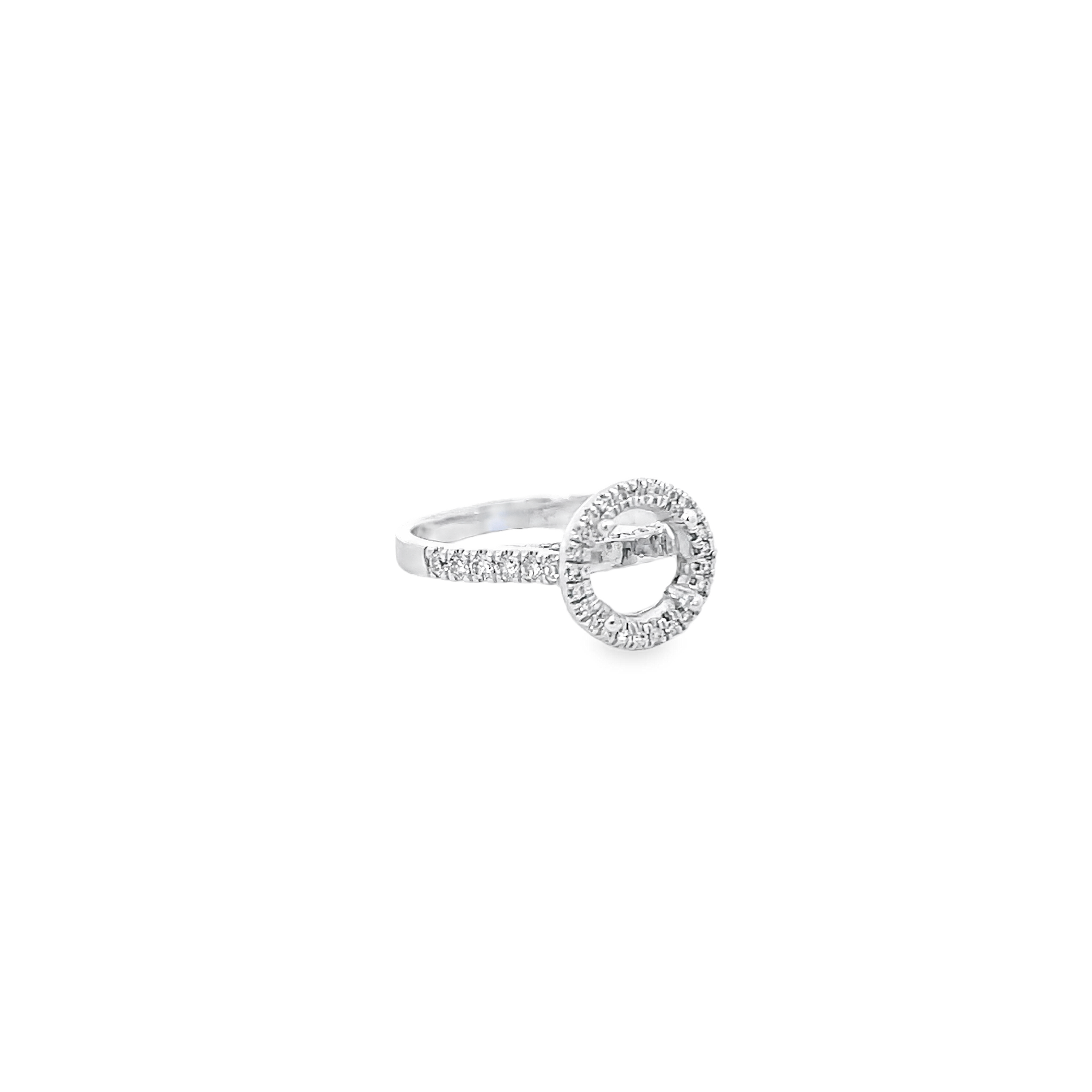 White Gold Diamond Semi Mounting 0.55 Carat