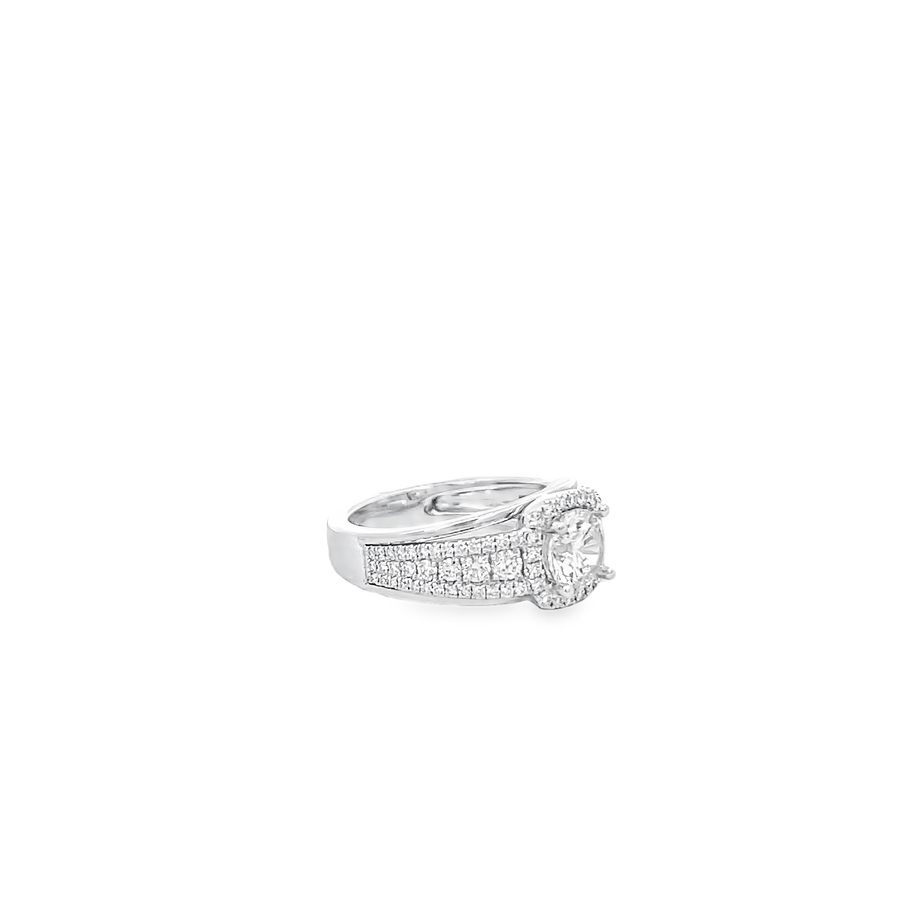 White Gold Diamond Semi Mounting 0.88 Carat