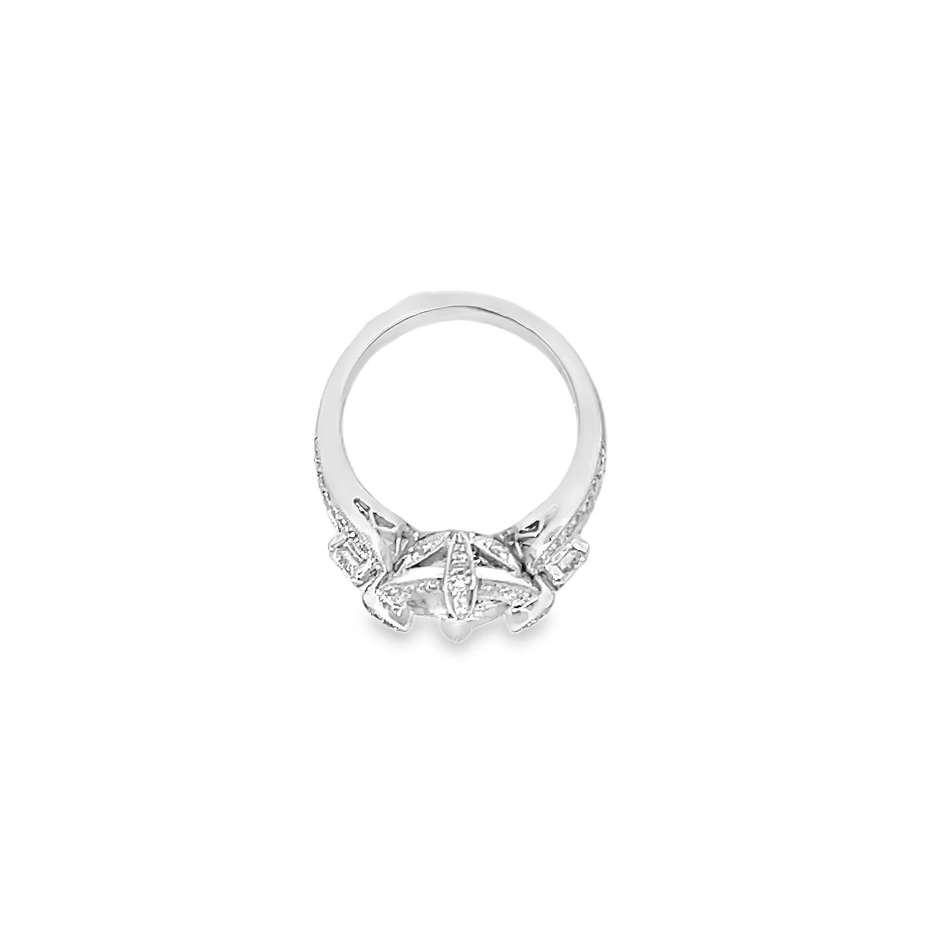 White Gold Diamond Semi Mount 0.86 Carat