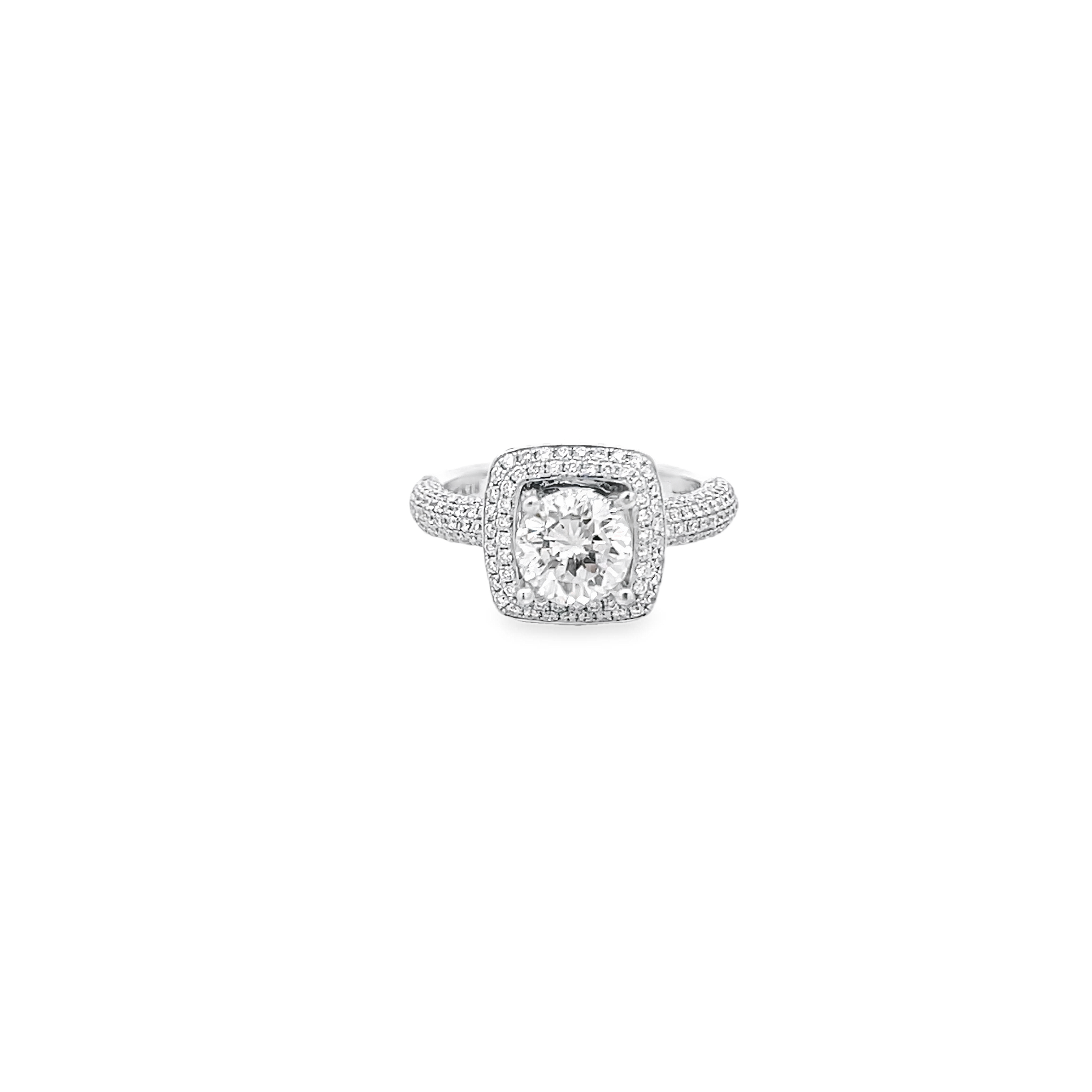 White Gold Diamond Semi Mounting 1.08 Carat