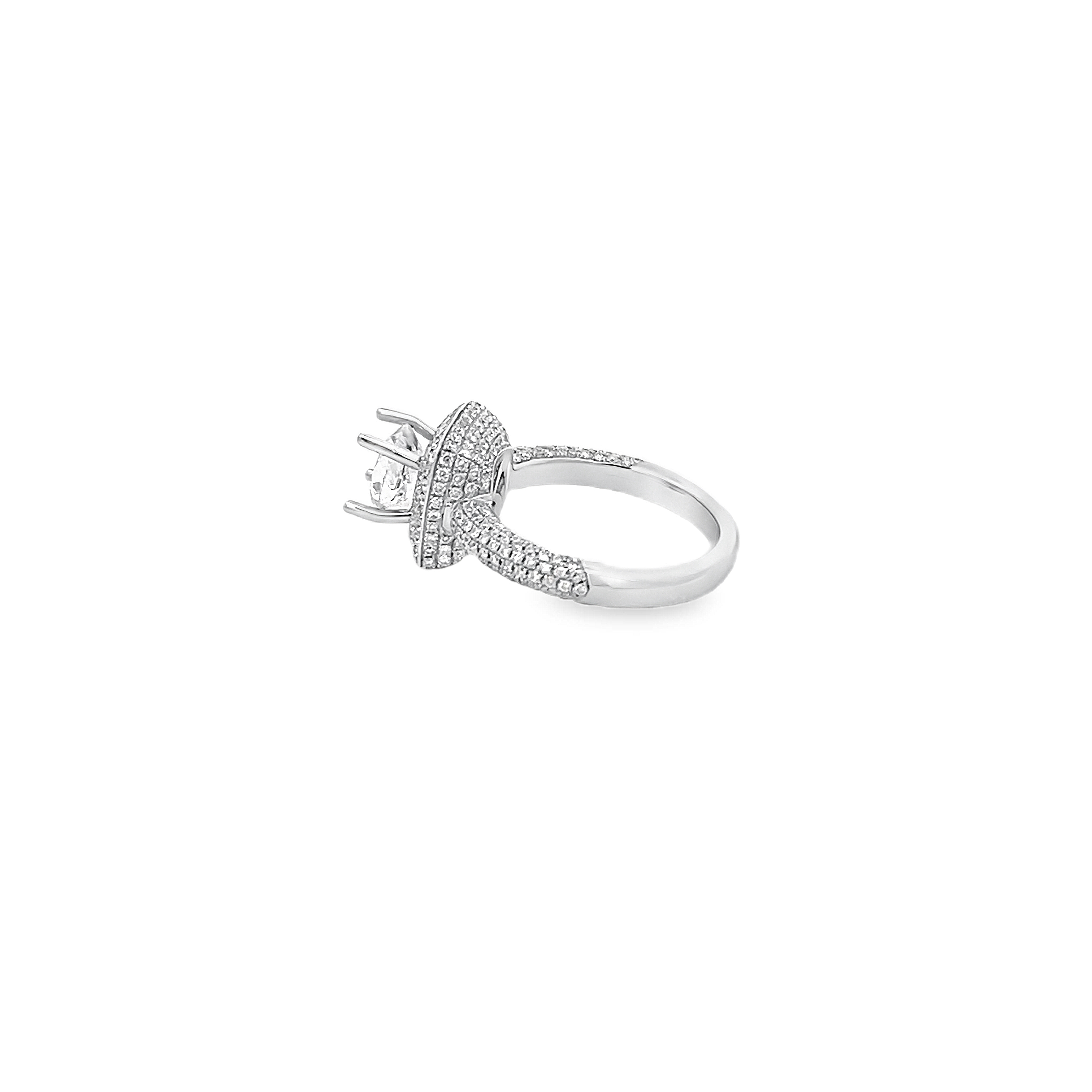 White Gold Diamond Semi Mounting 1.08 Carat