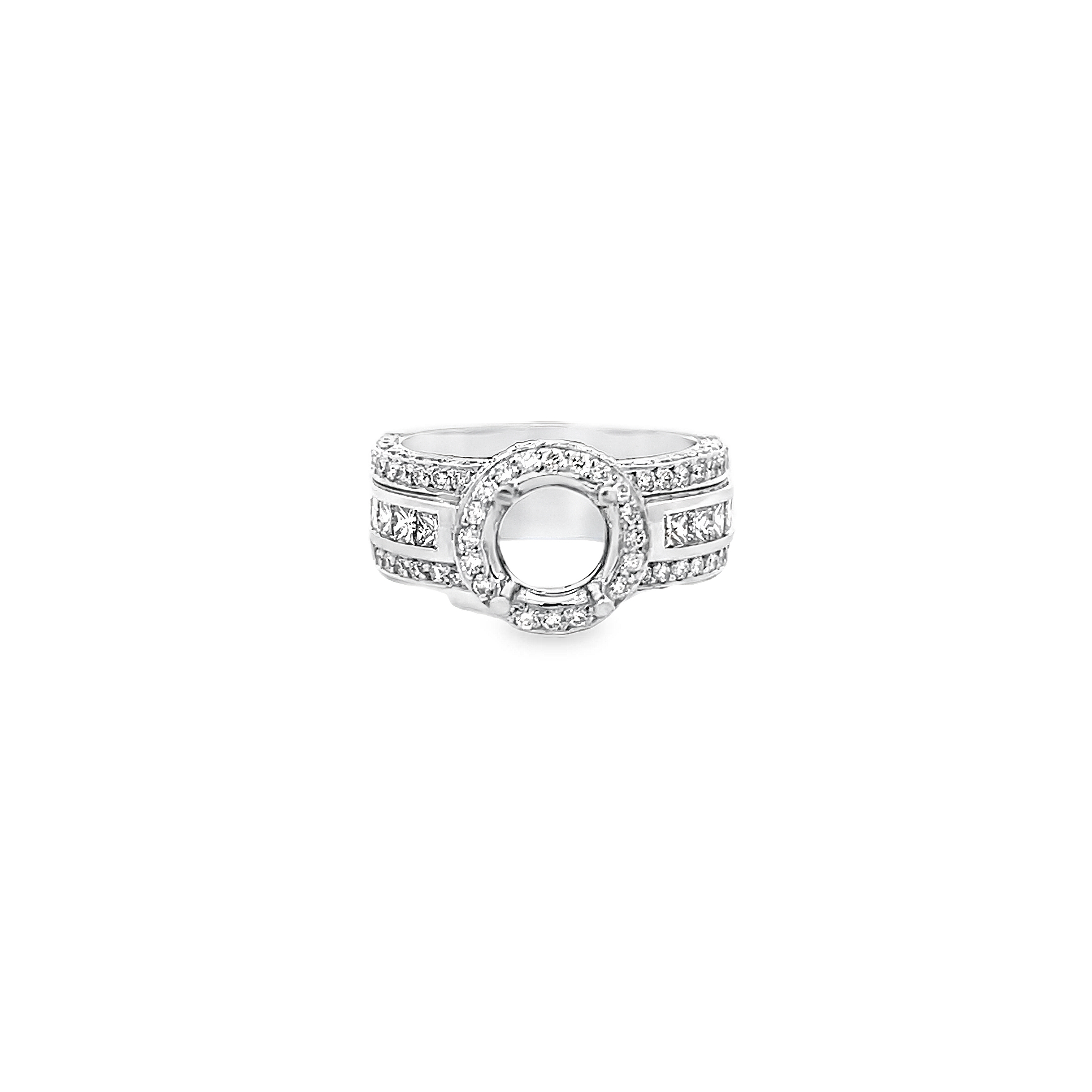 White Gold Diamond Semi Mounting 1.97 Carat