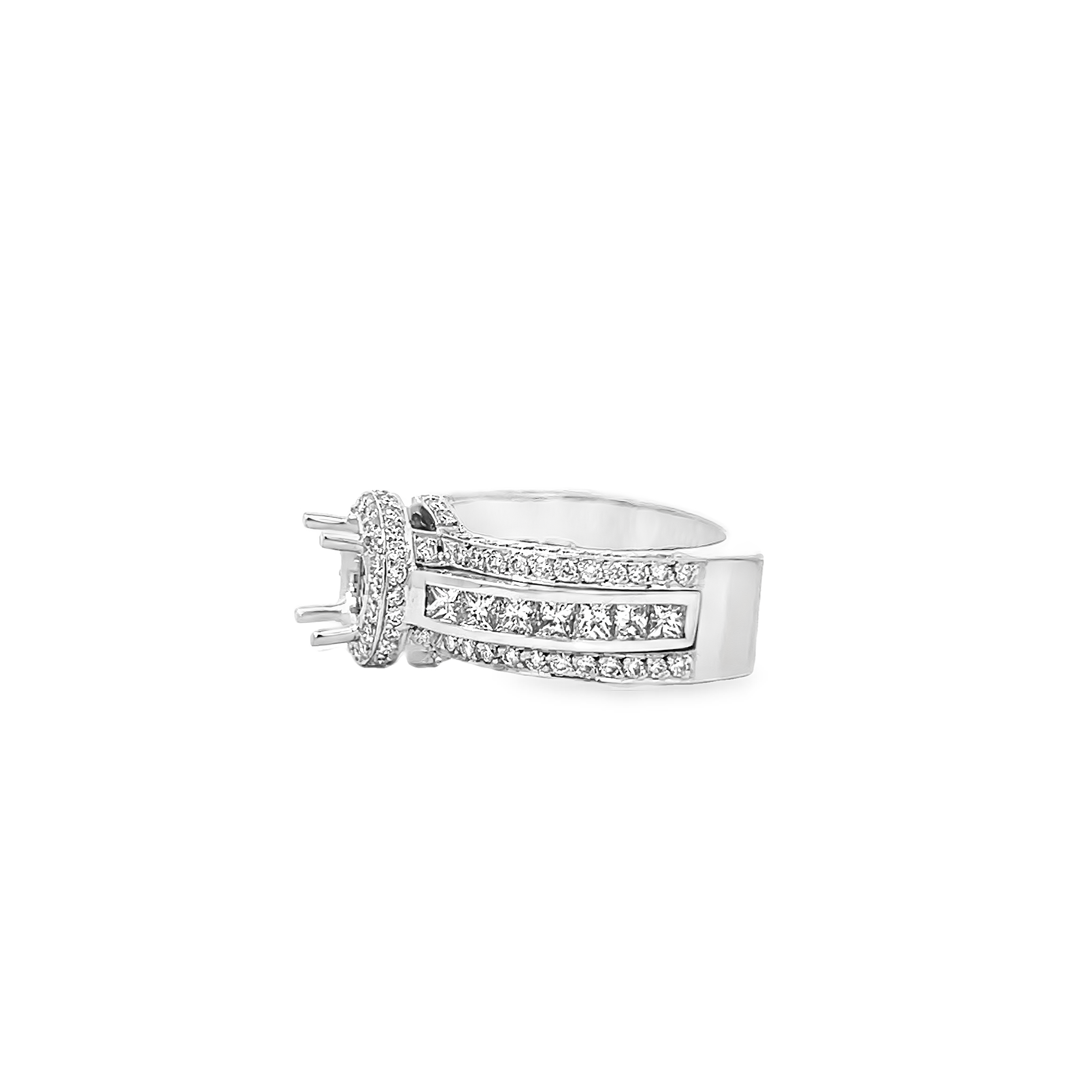 White Gold Diamond Semi Mounting 1.97 Carat