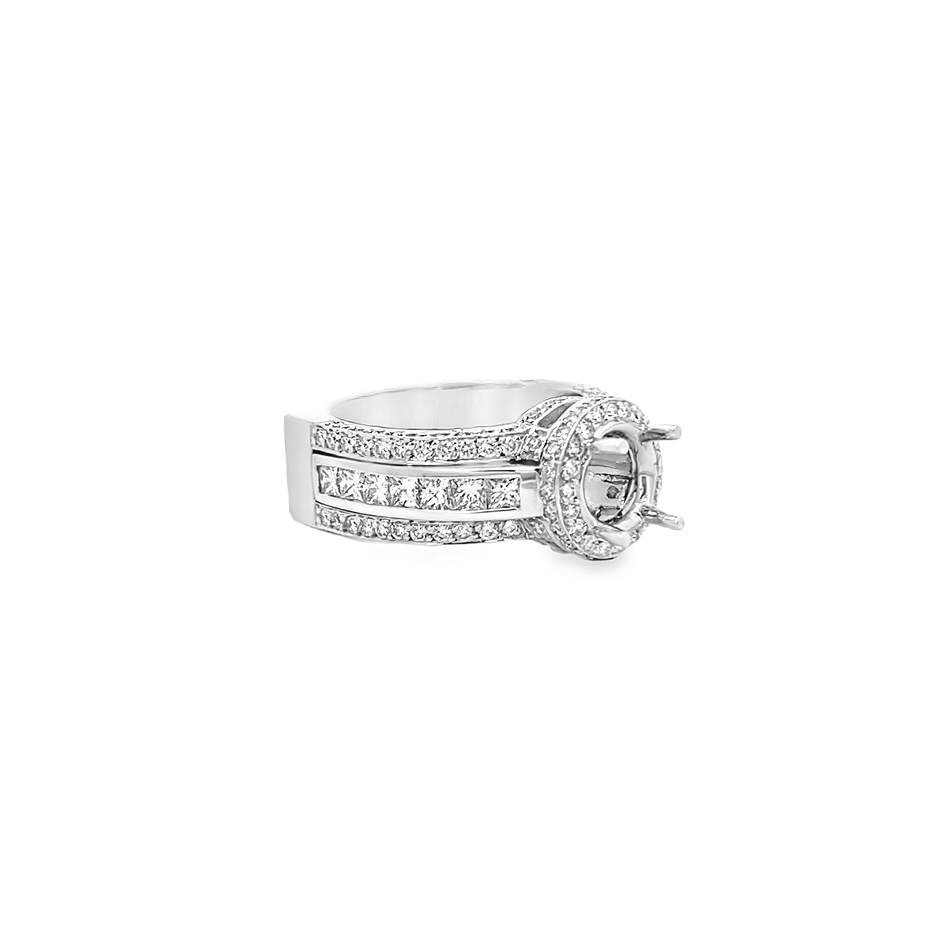 White Gold Diamond Semi Mounting 1.97 Carat