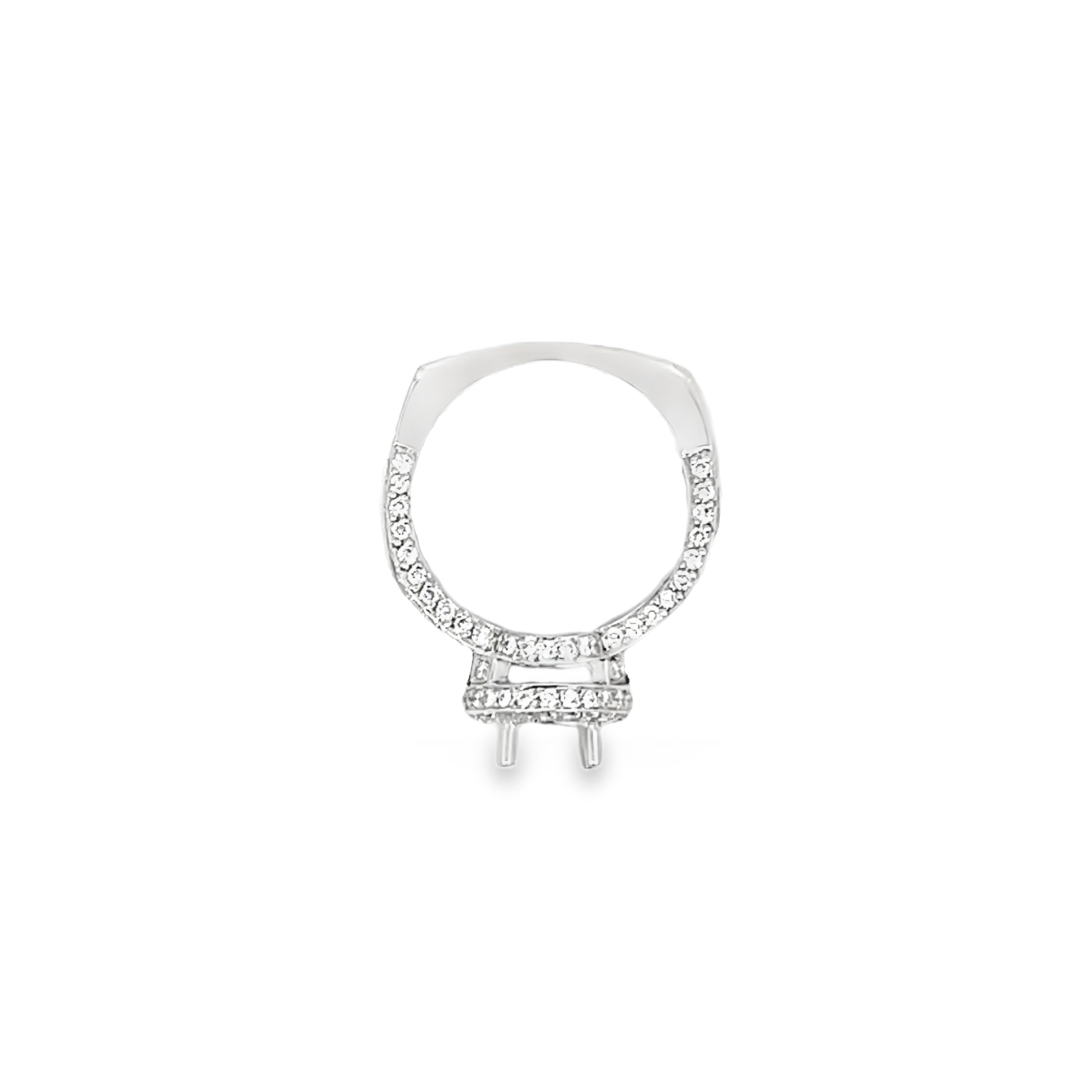 White Gold Diamond Semi Mounting 1.97 Carat