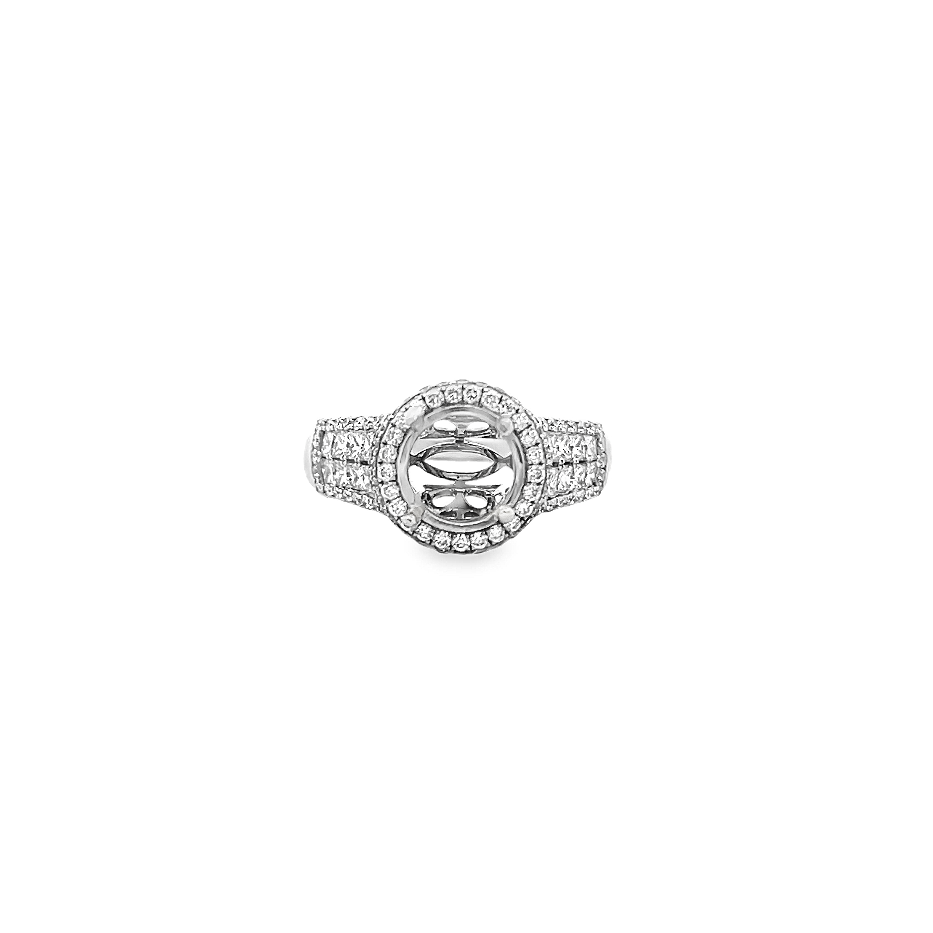 White Gold Diamond Semi Mount 1.15 Carat