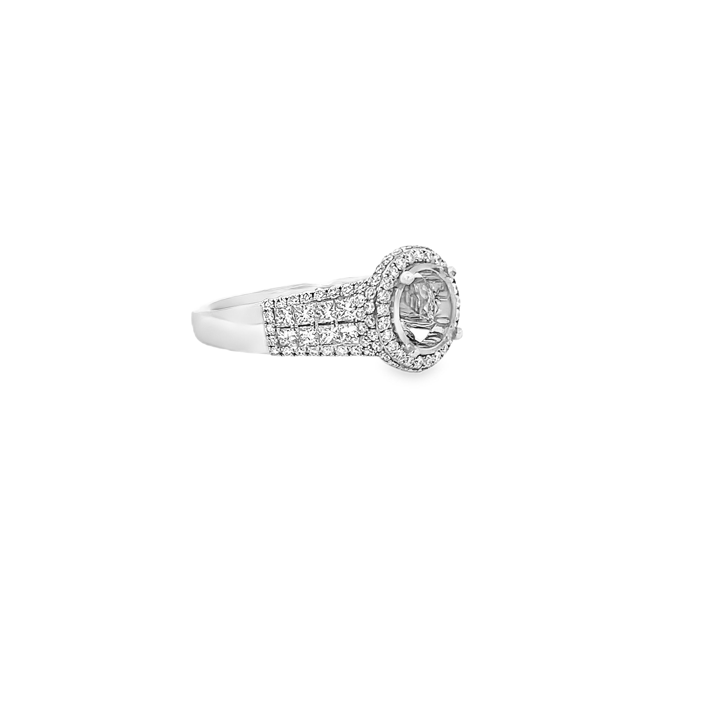 White Gold Diamond Semi Mount 1.15 Carat