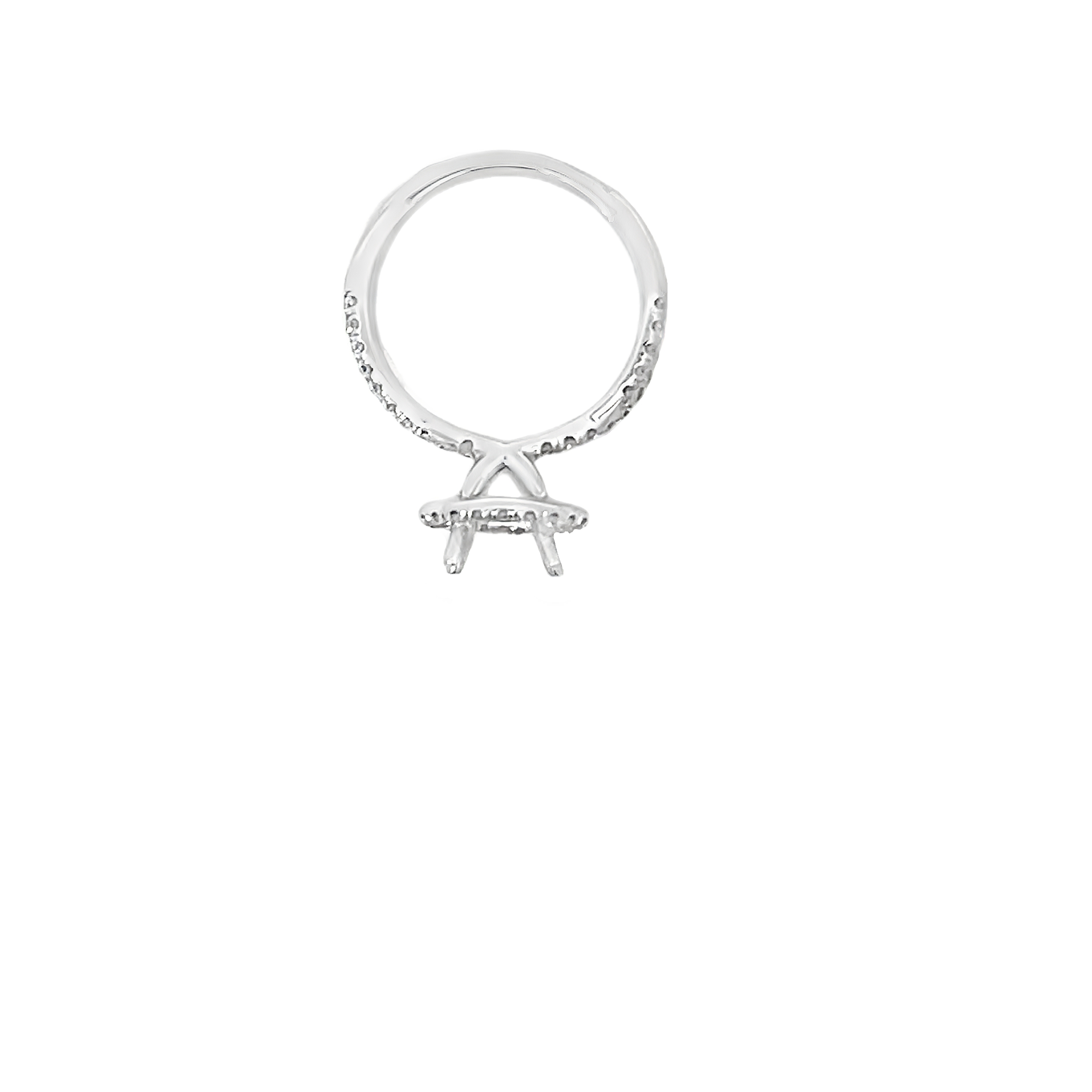 White Gold 0.68 Carat Diamond Semi Mounting