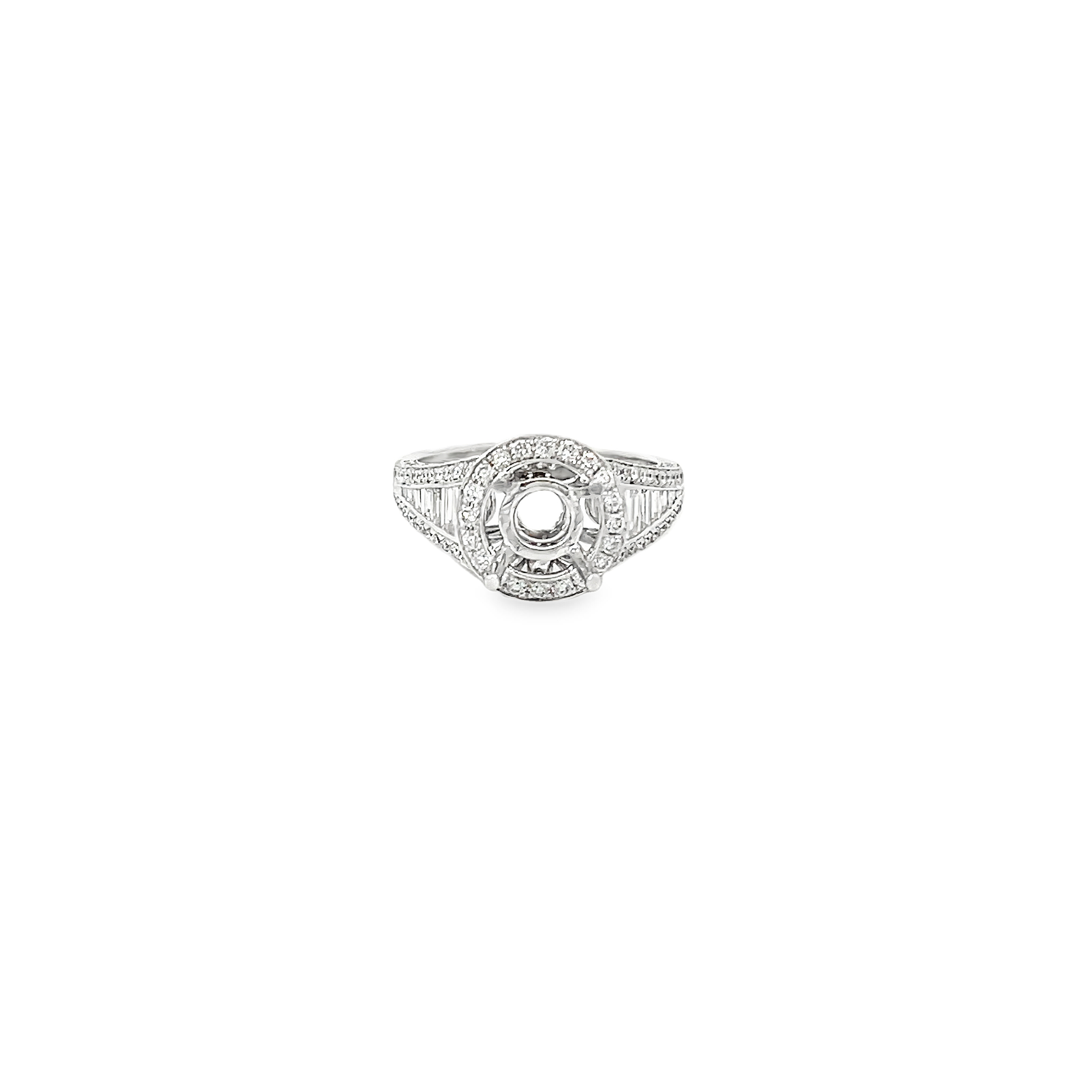 White Gold 1.35 Carat Semi Mounting