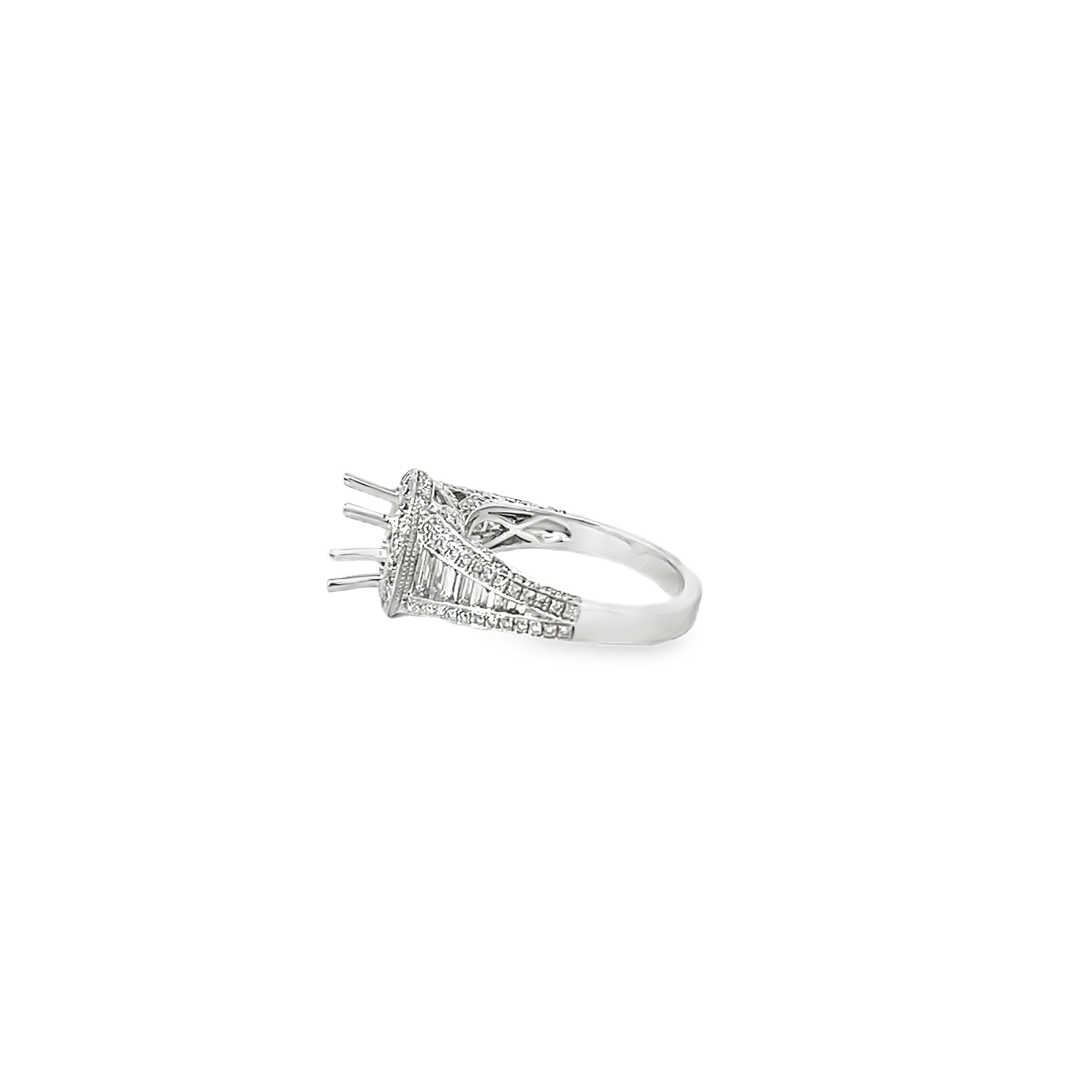 White Gold 1.35 Carat Semi Mounting