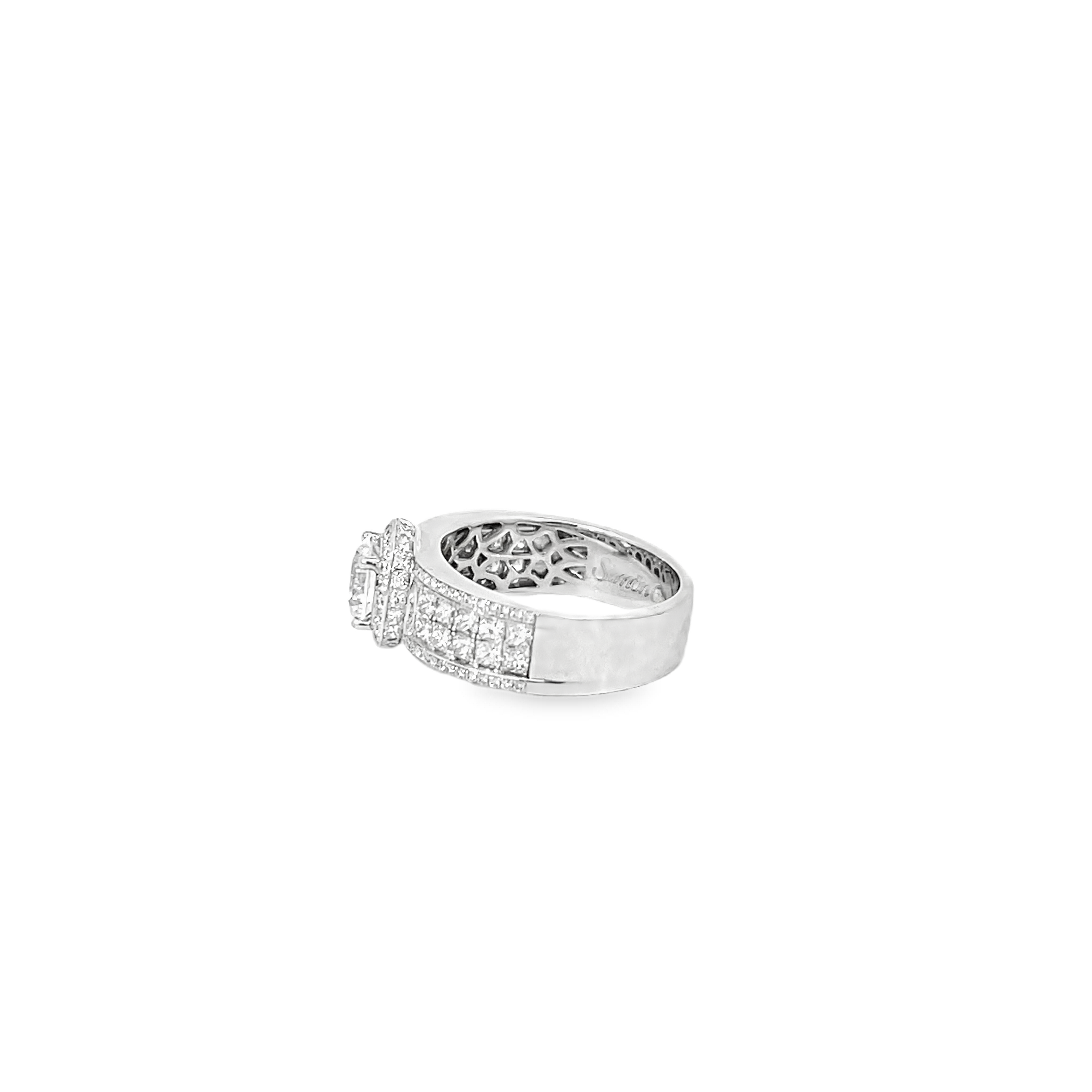 White Gold 1.34 Carat Semi Mounting