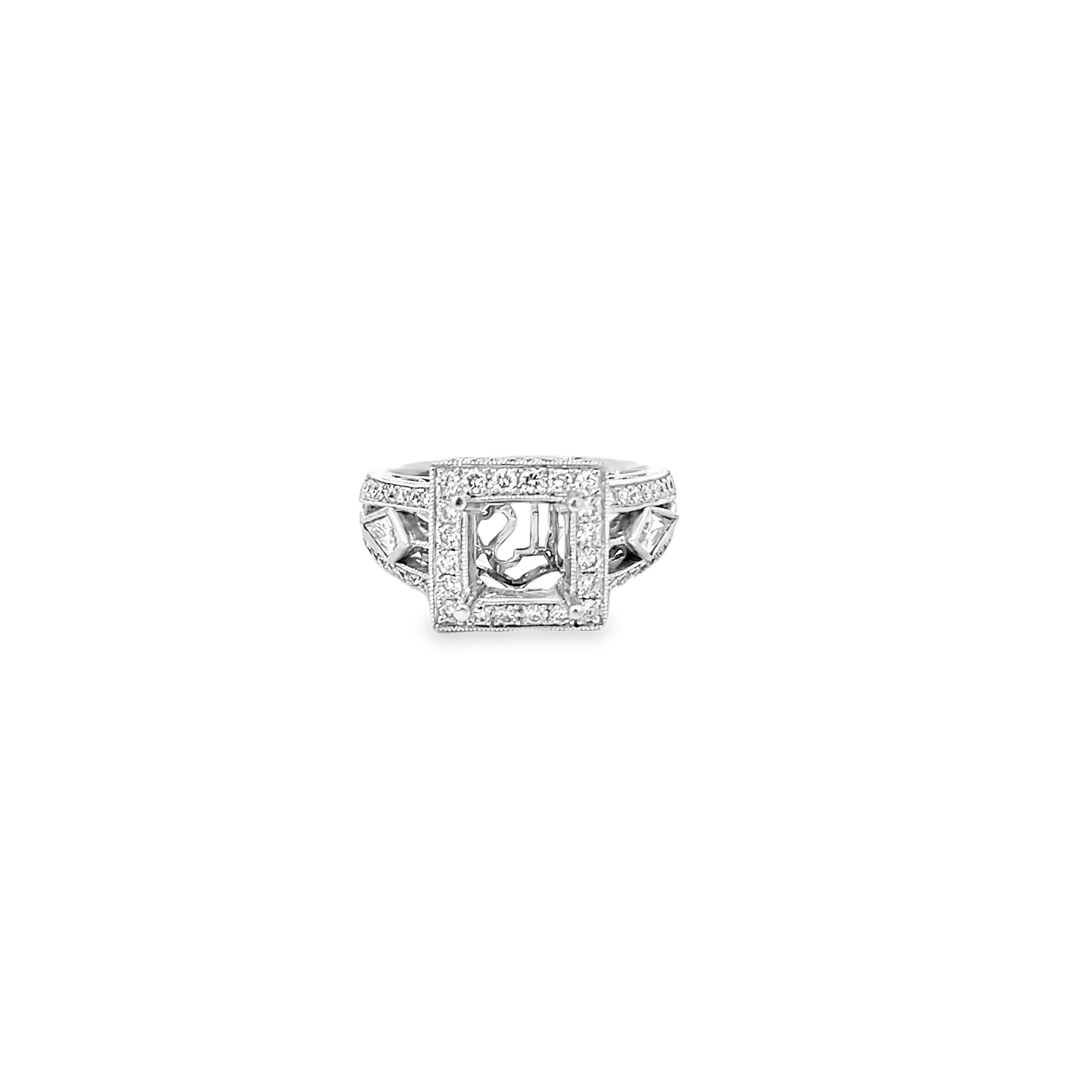 White Gold 1.08 Carat Diamond Semi Mounting