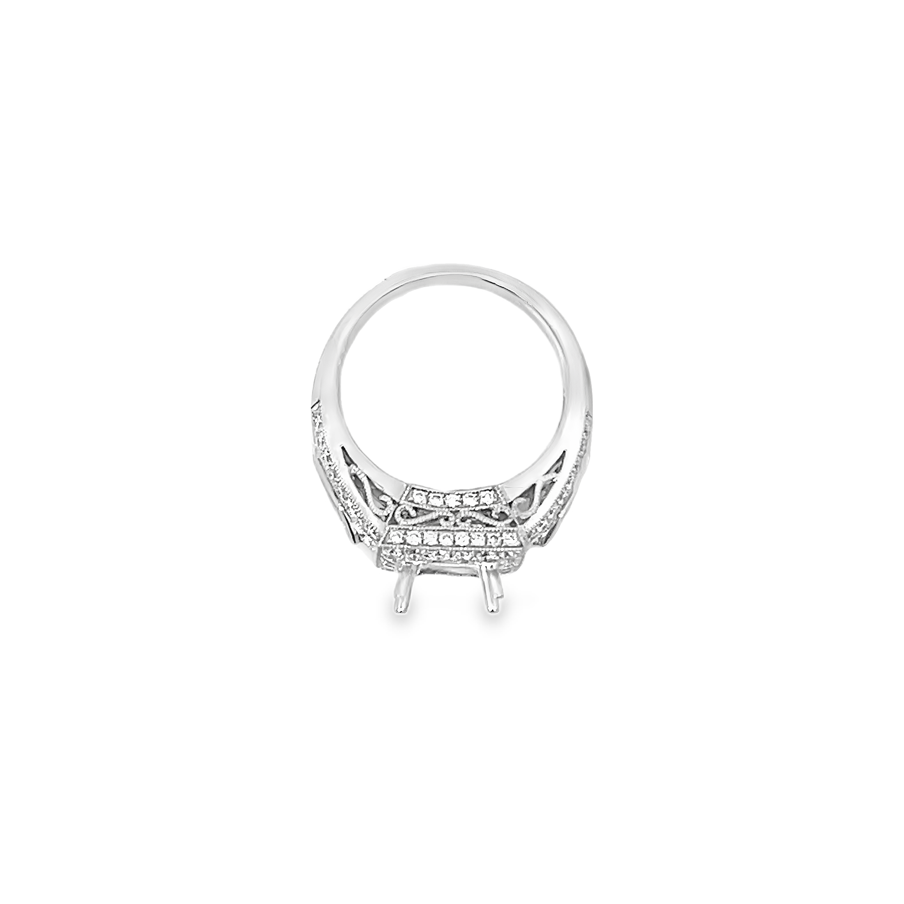 White Gold 1.08 Carat Diamond Semi Mounting