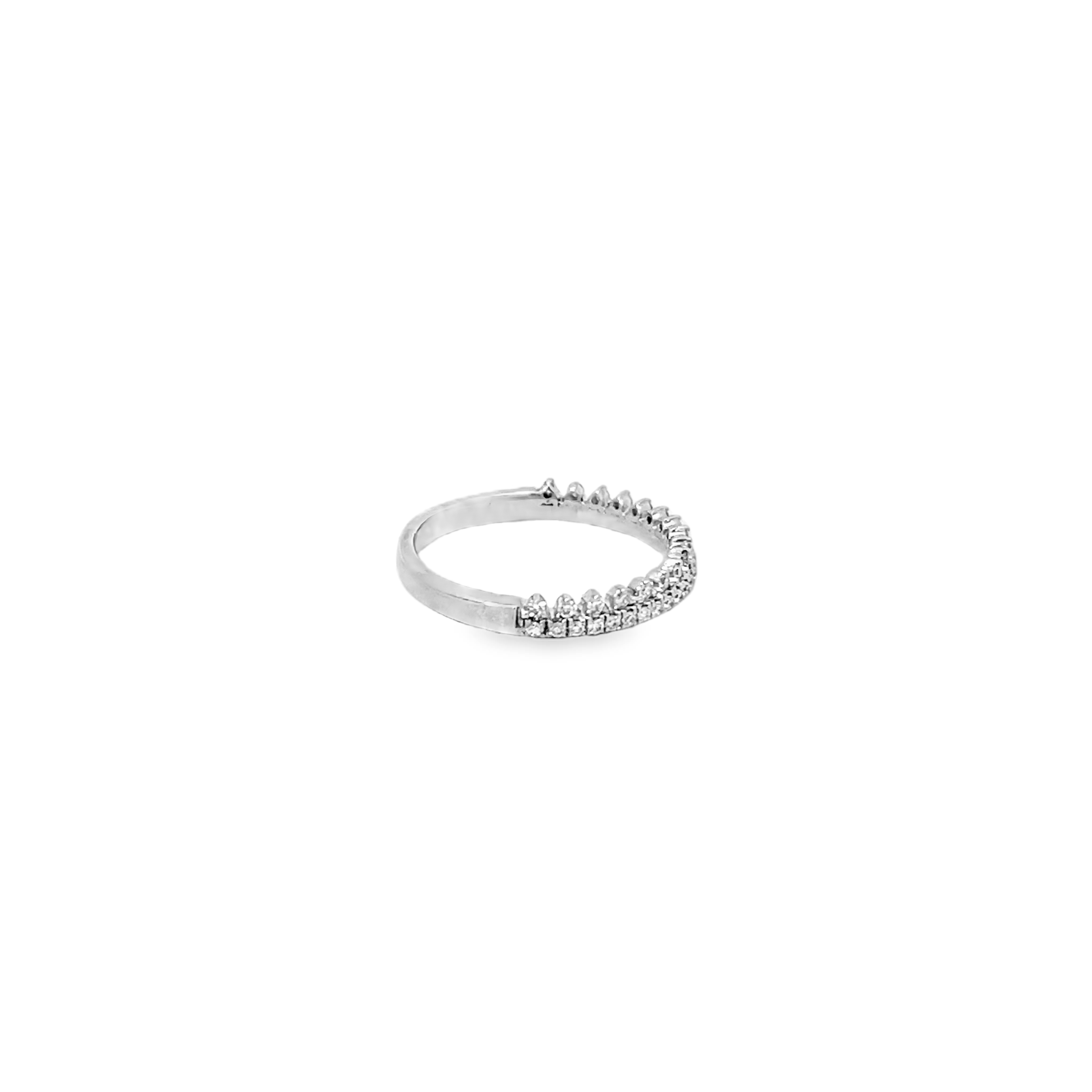 White Gold .50ctw Diamond Crown Band