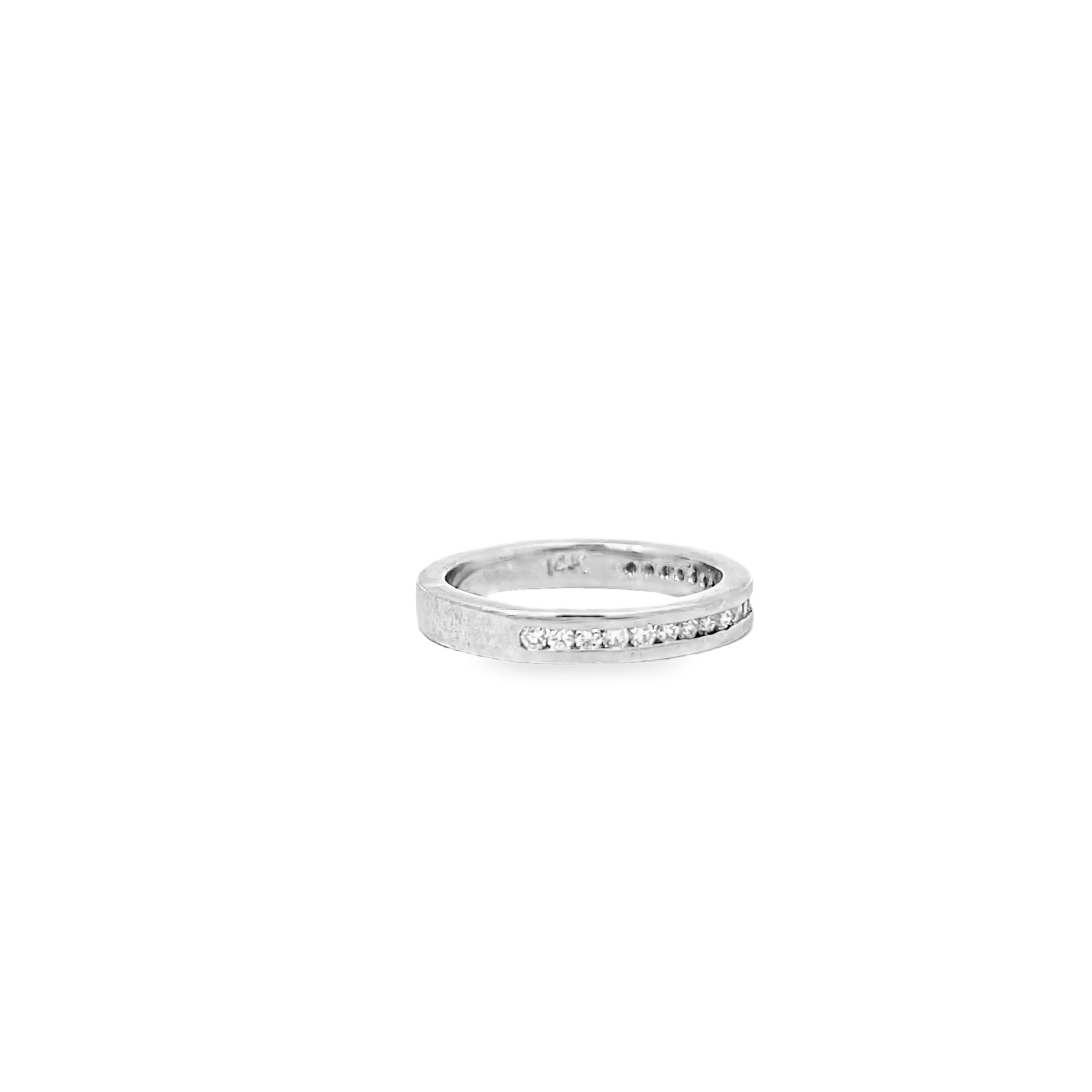 White Gold .25ctw Diamond Channel Set Band