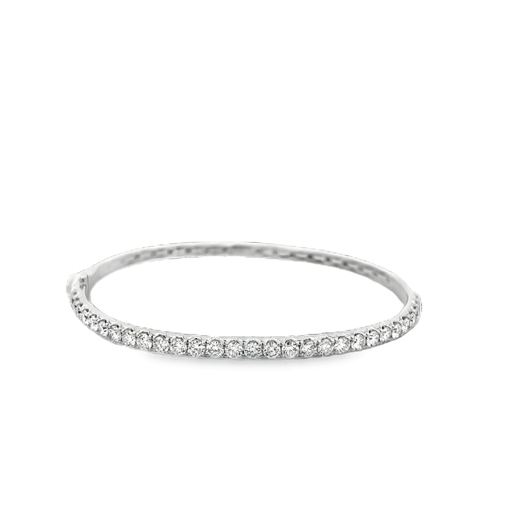 Diamond Bangle Bracelet in 14K White Gold with 2.00ctw Lab Grown Diamonds
