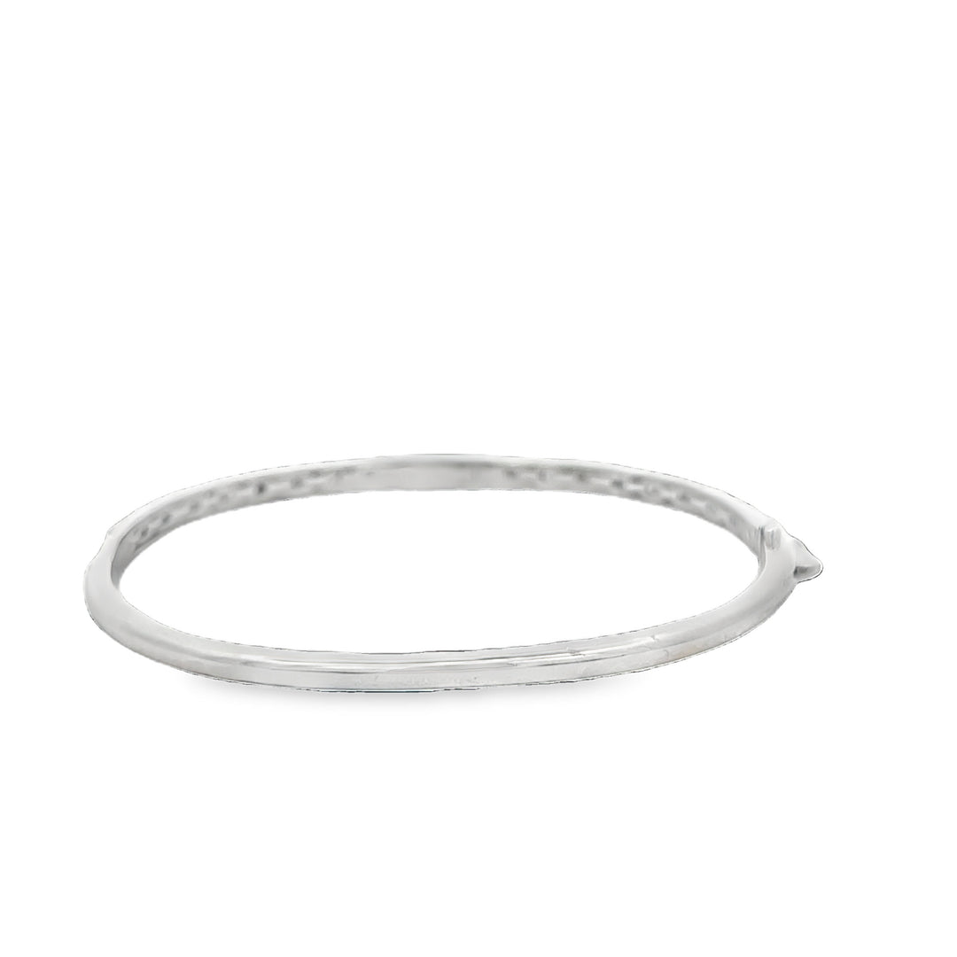 Diamond Bangle Bracelet in 14K White Gold with 2.00ctw Lab Grown Diamonds
