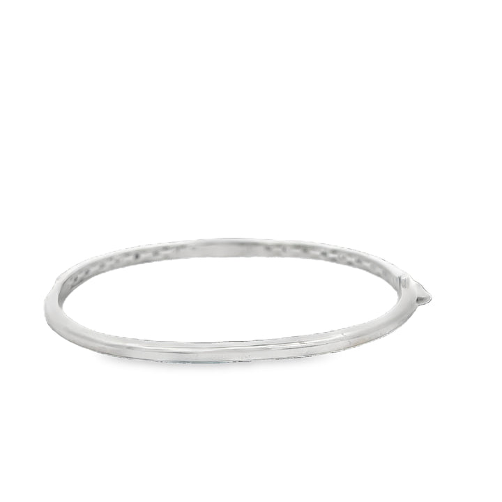 Diamond Bangle Bracelet in 14K White Gold with 2.00ctw Lab Grown Diamonds