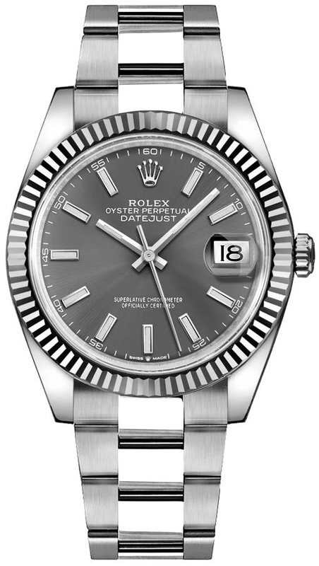 Pre-owned Rolex Oyster Perpetual Datejust Watch 41MM - Grey Dial