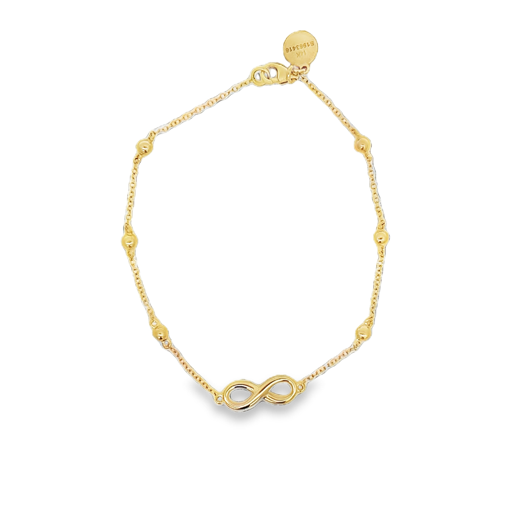 Gold Station Infinity Bracelet