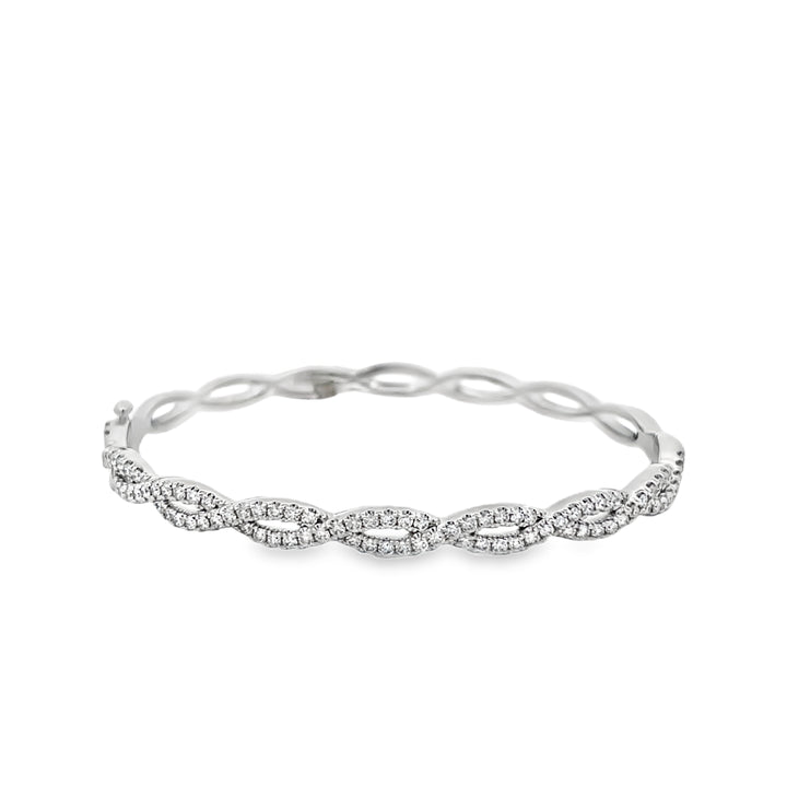 1.38 Carats Twisted Bangle Bracelet