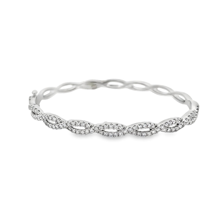 1.38 Carats Twisted Bangle Bracelet