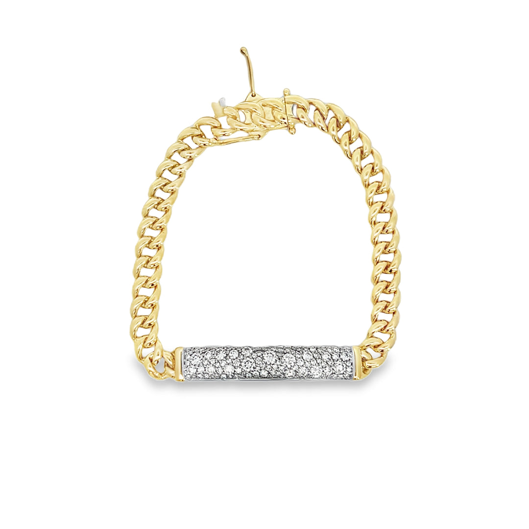 1.51 Carats Diamond Bar Bracelet
