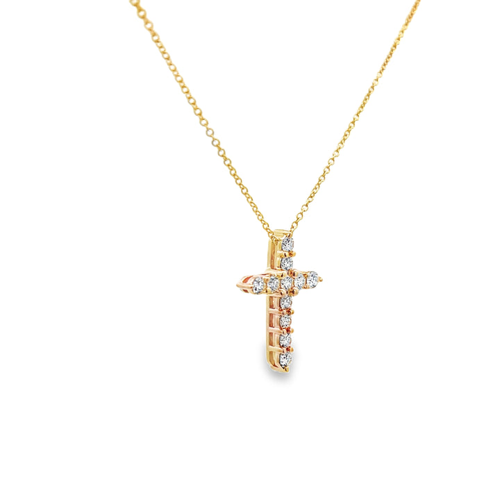 Gold Diamond 0.50 Carats Cross Pendant