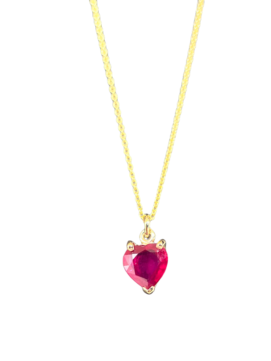 Ruby Heart Pendant