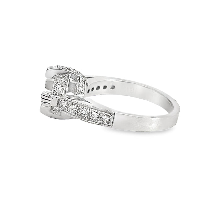 White Gold 0.51 Carat Diamond Semi Mounting Ring
