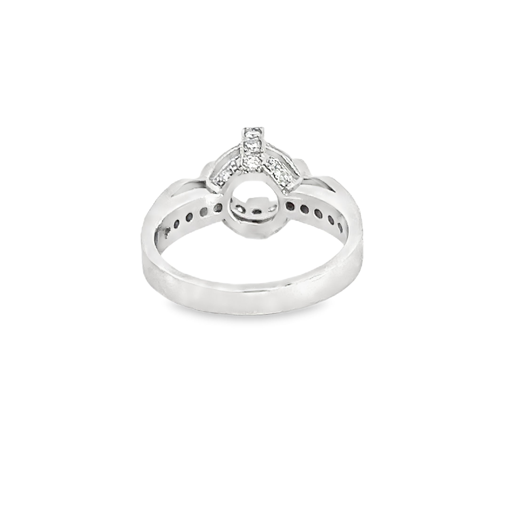 White Gold 0.51 Carat Diamond Semi Mounting Ring