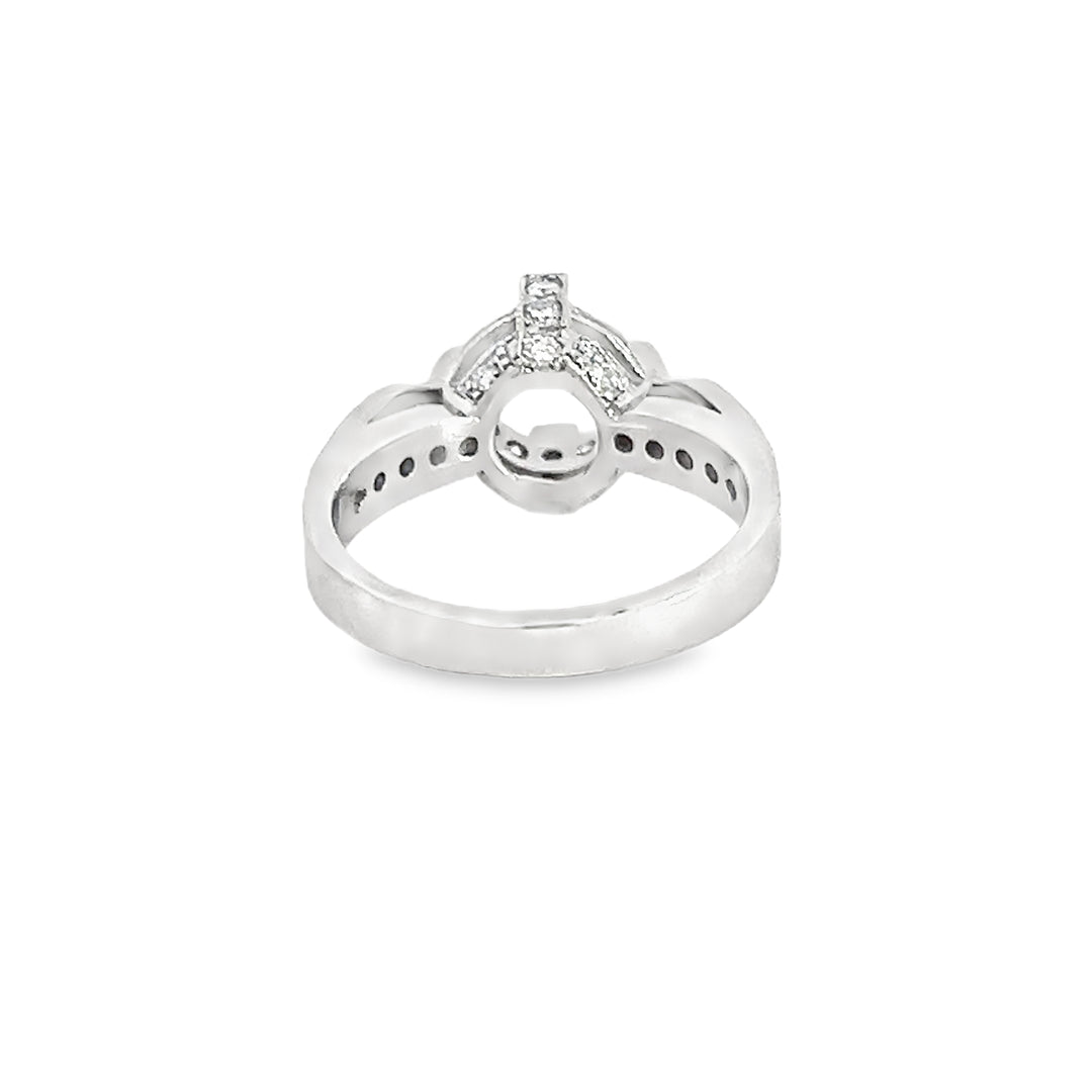 White Gold 0.51 Carat Diamond Semi Mounting Ring