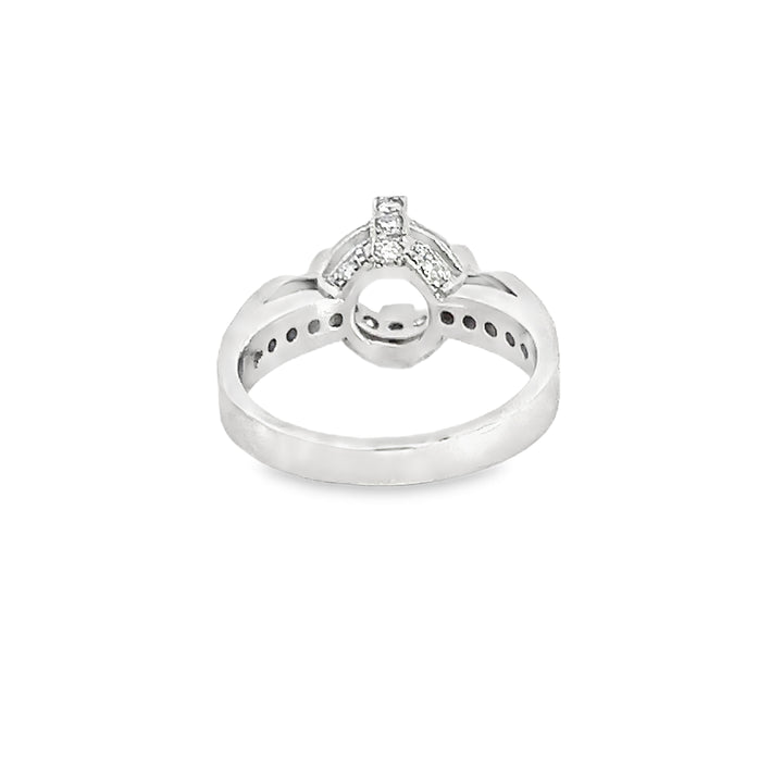 White Gold 0.51 Carat Diamond Semi Mounting Ring
