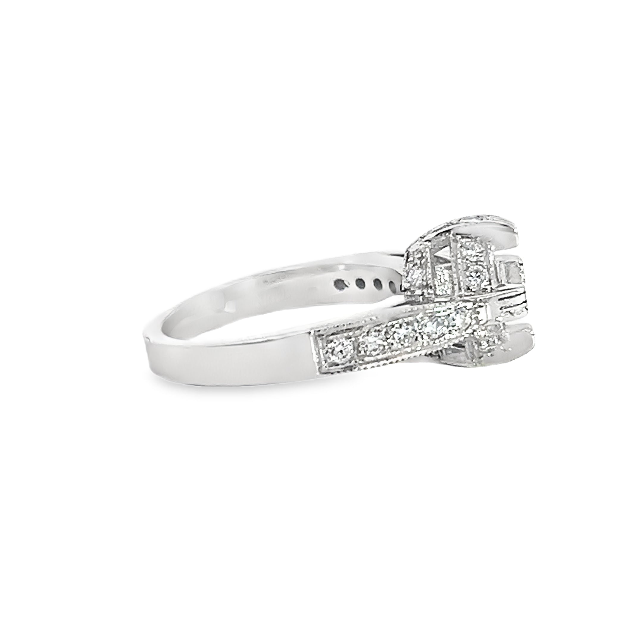 White Gold 0.51 Carat Diamond Semi Mounting Ring