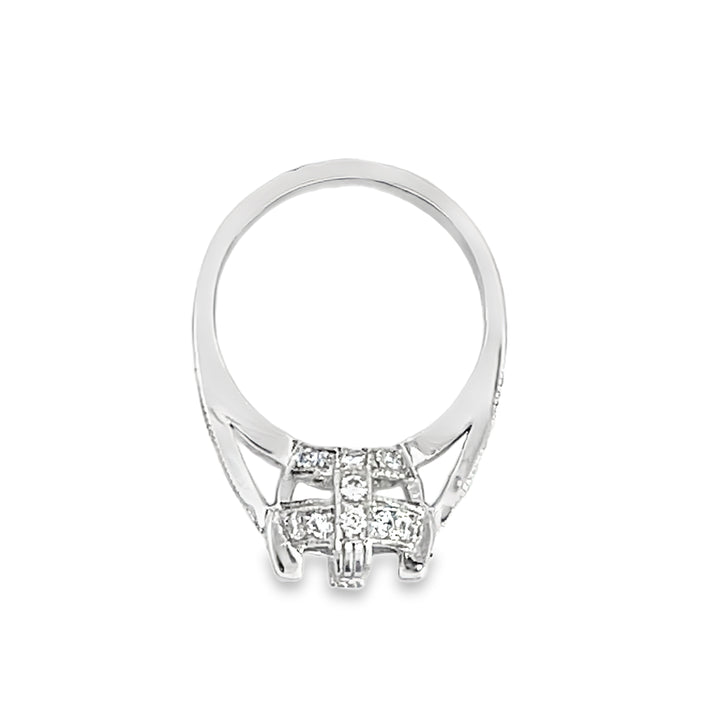 White Gold 0.51 Carat Diamond Semi Mounting Ring