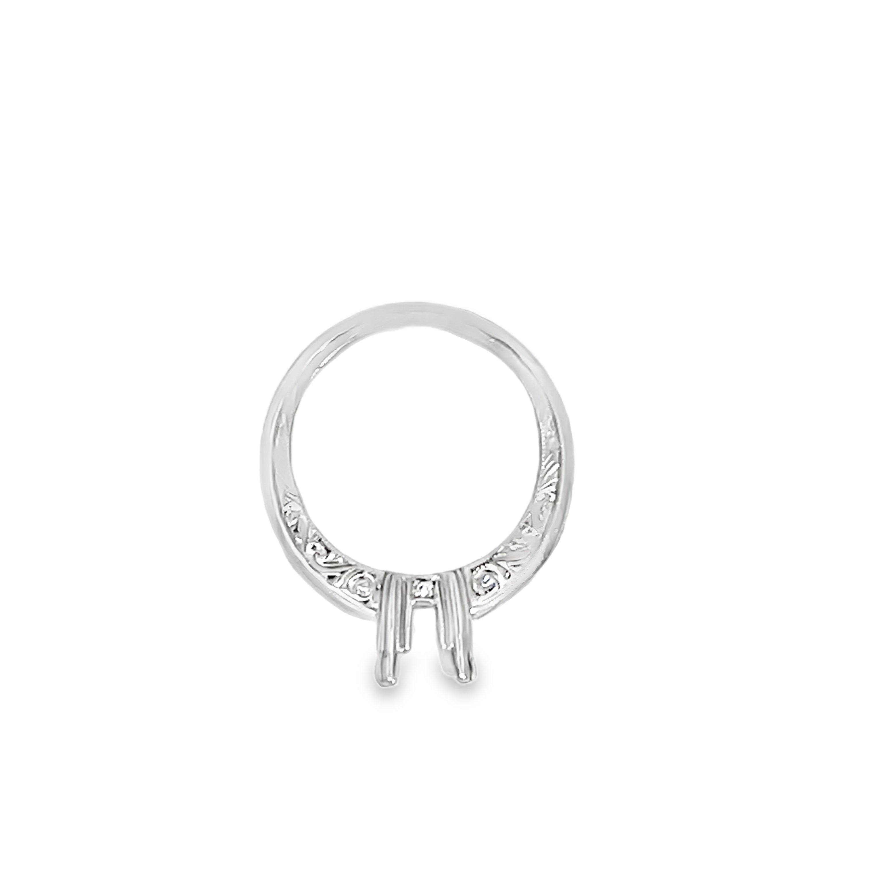 Platinum 0.25 Carats Diamond Semi Mounting Channel Set