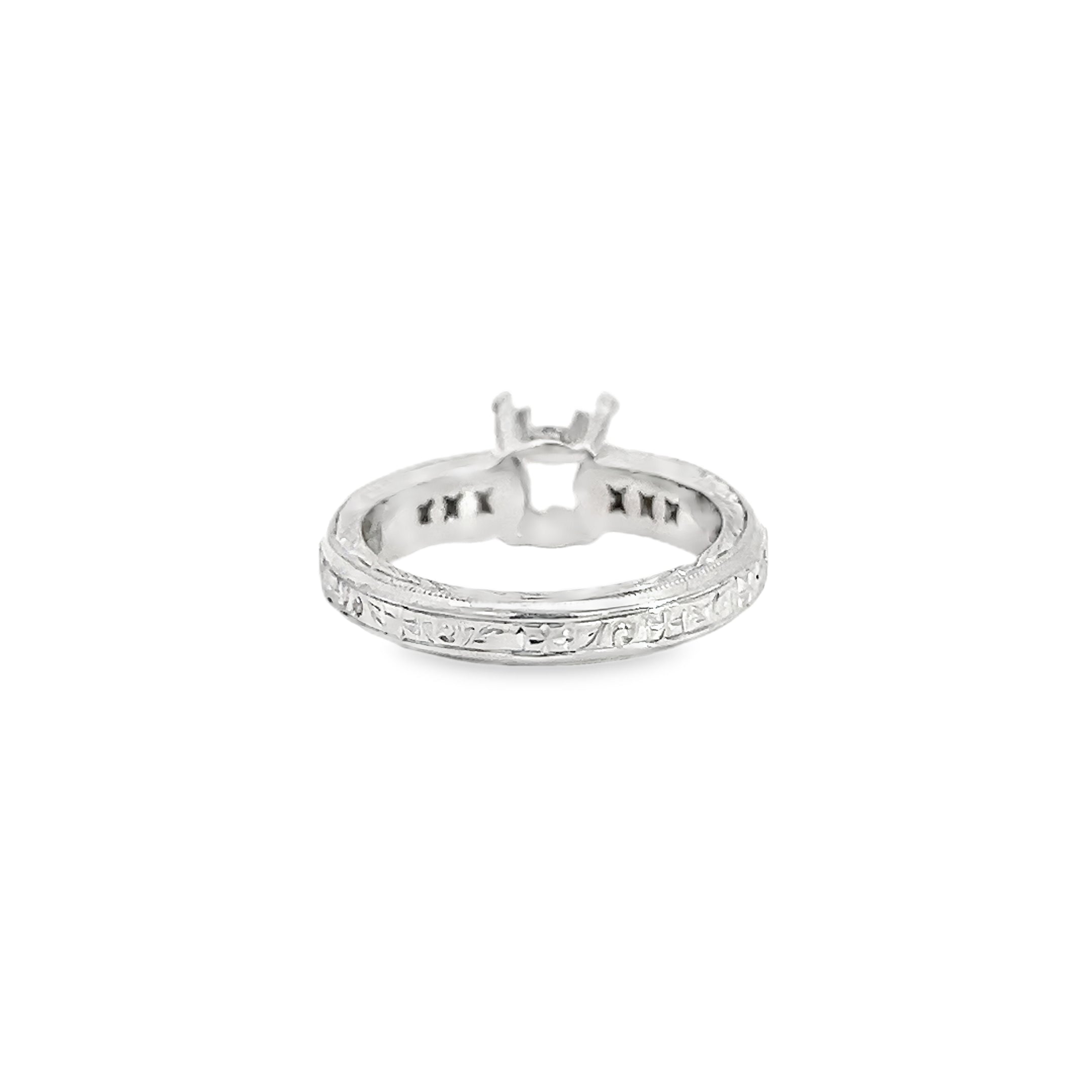 Platinum 0.25 Carats Diamond Semi Mounting Channel Set