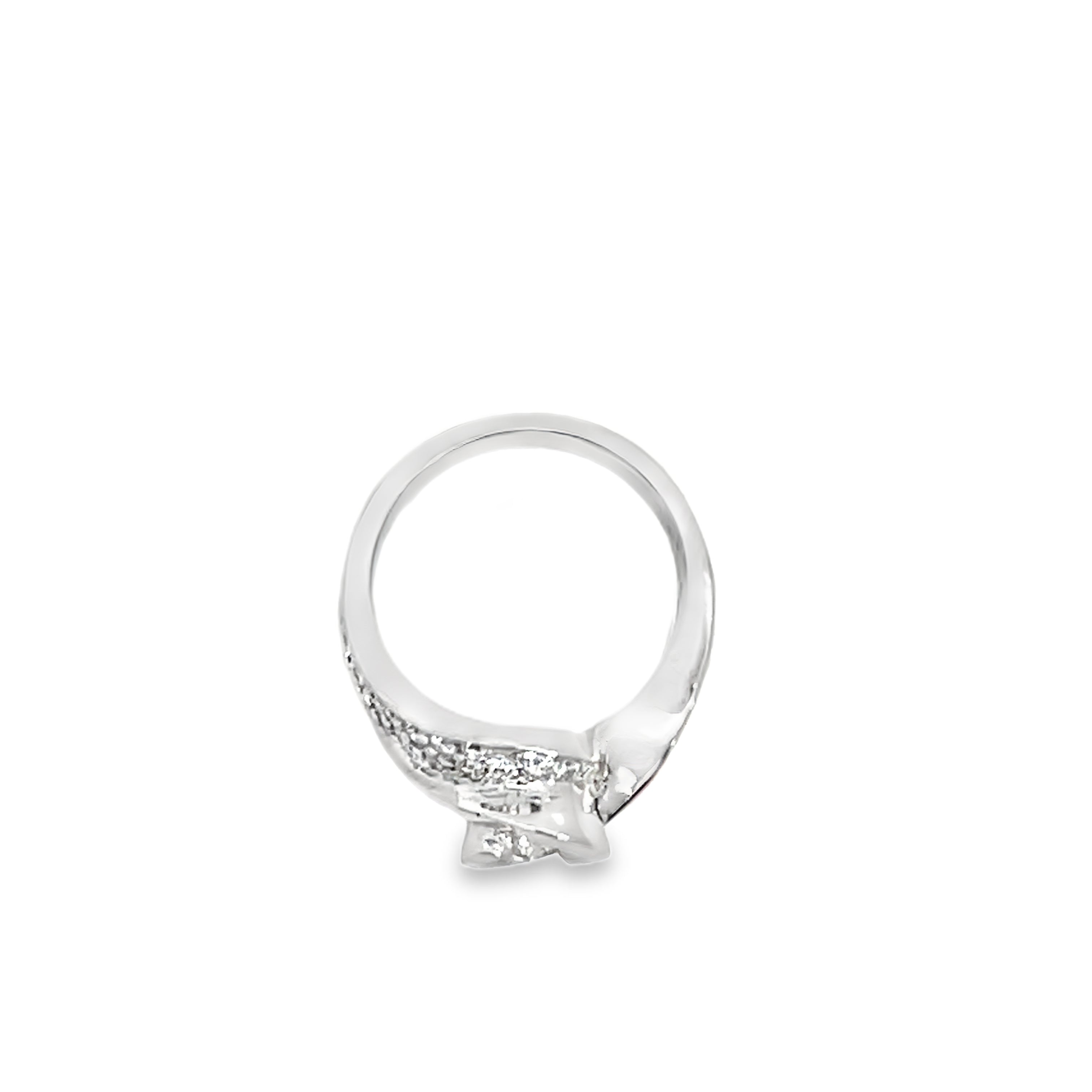 White Gold 0.77 Carat  Diamond Semi Mounting Ring