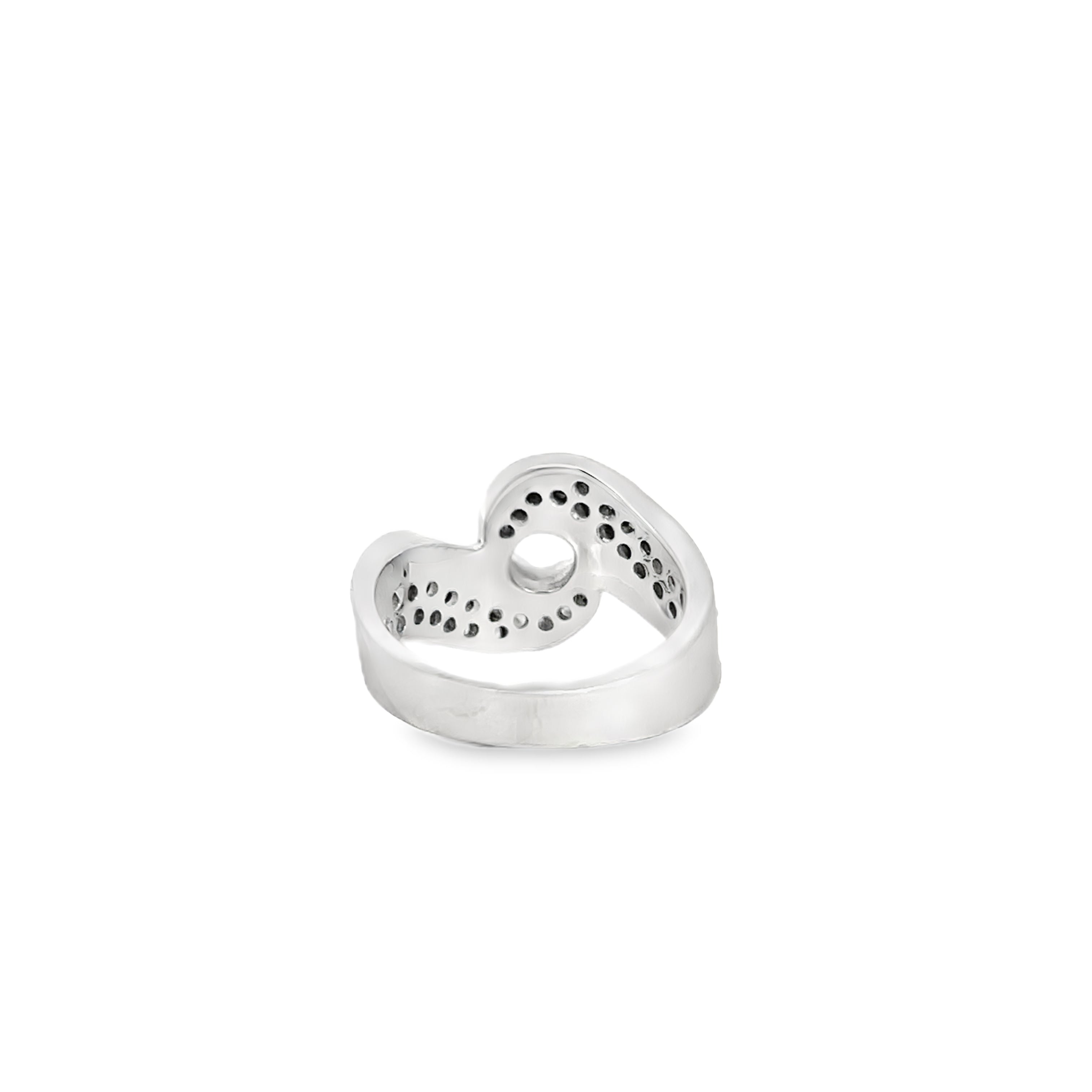 White Gold 0.77 Carat  Diamond Semi Mounting Ring