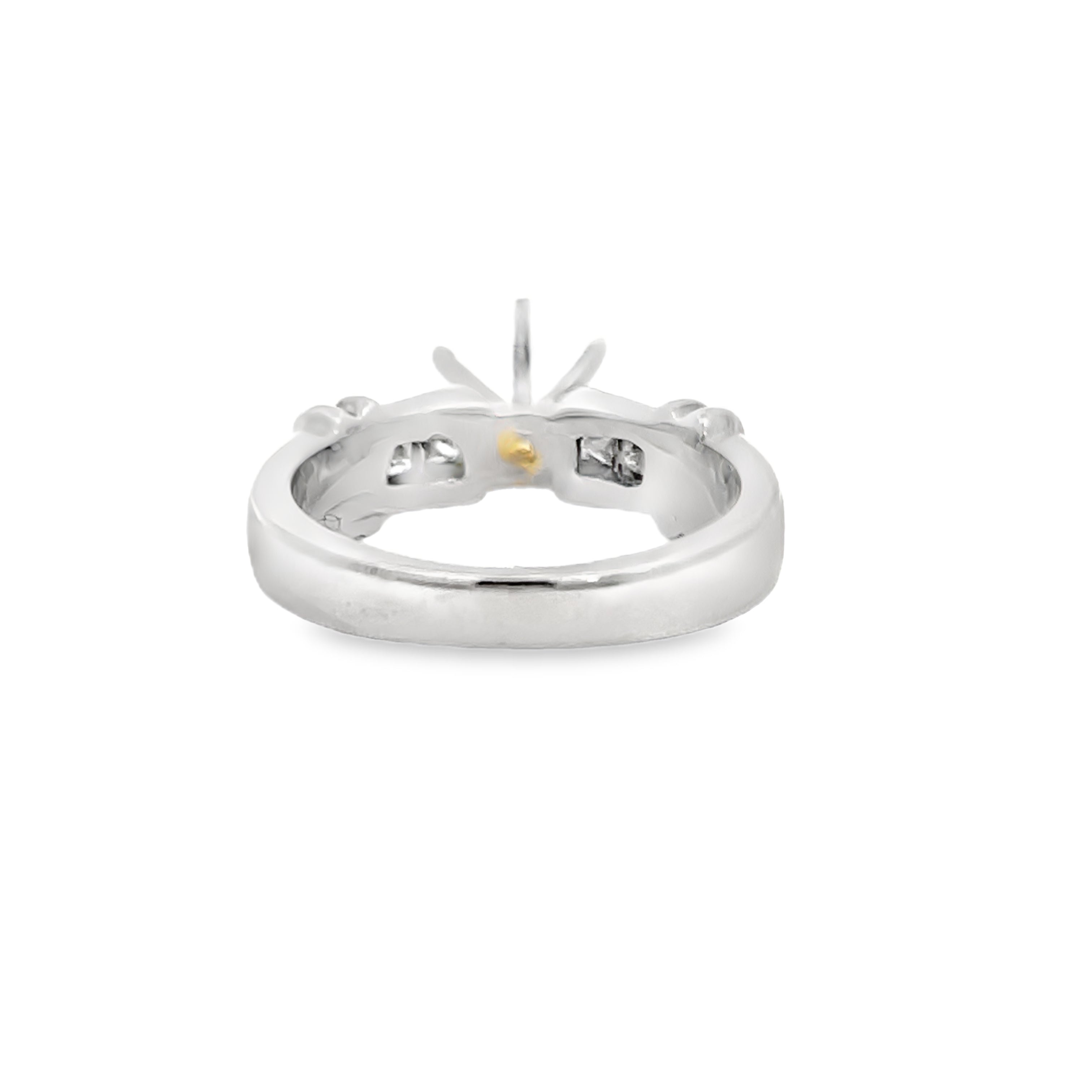 White Gold Diamond Semi Mounting Ring Channel Set