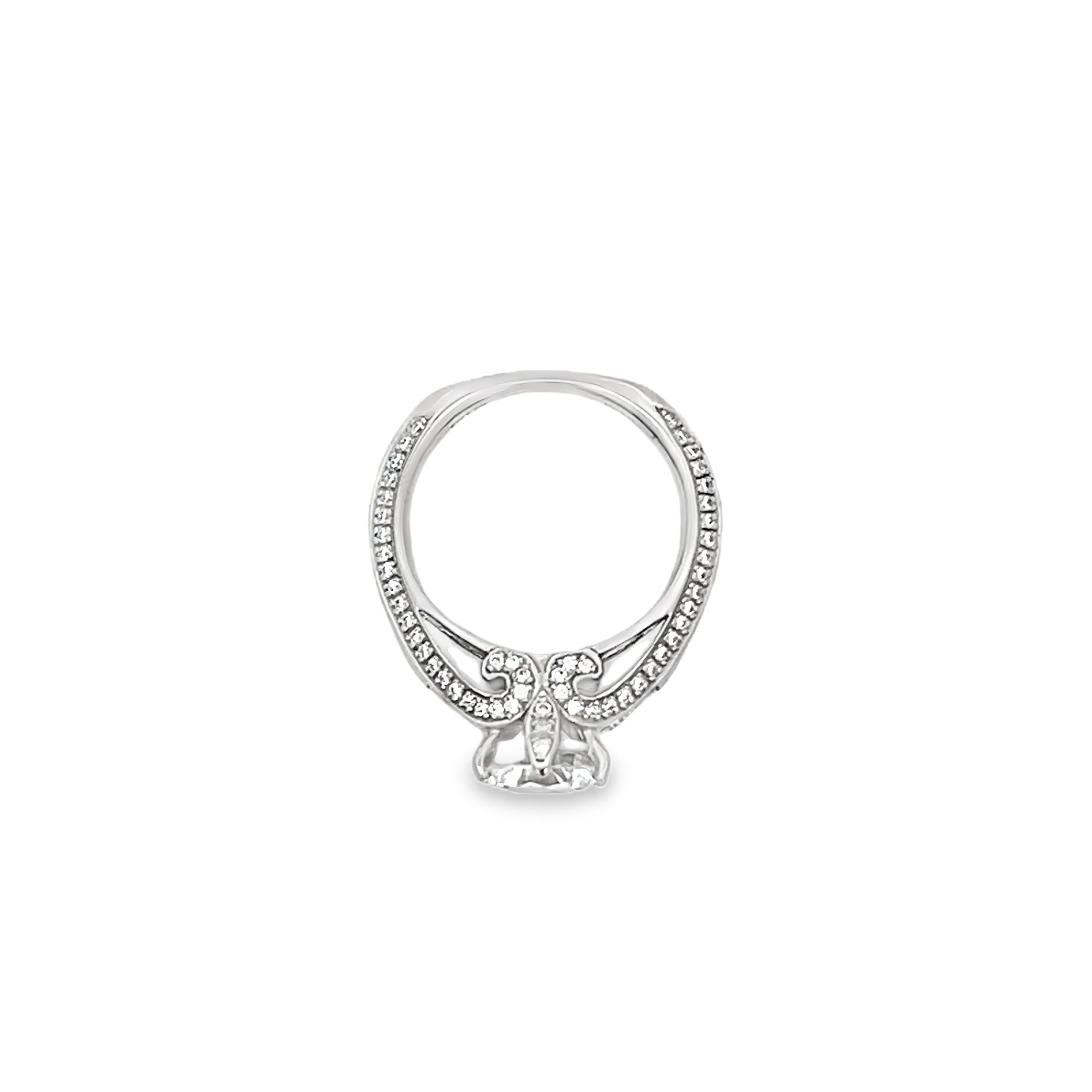 Platinum 0.60 Carats Diamond Semi Mounting Ring
