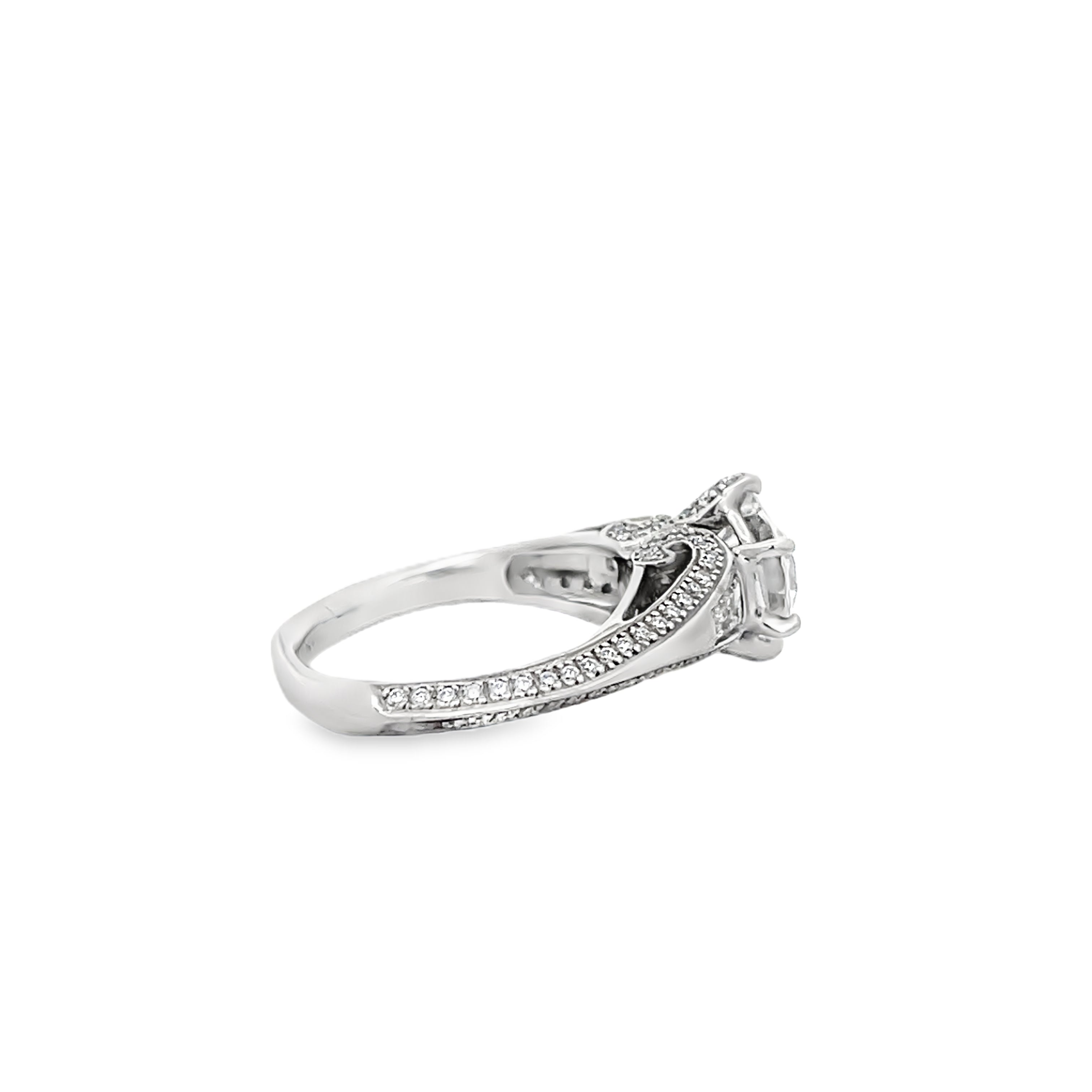 Platinum 0.60 Carats Diamond Semi Mounting Ring