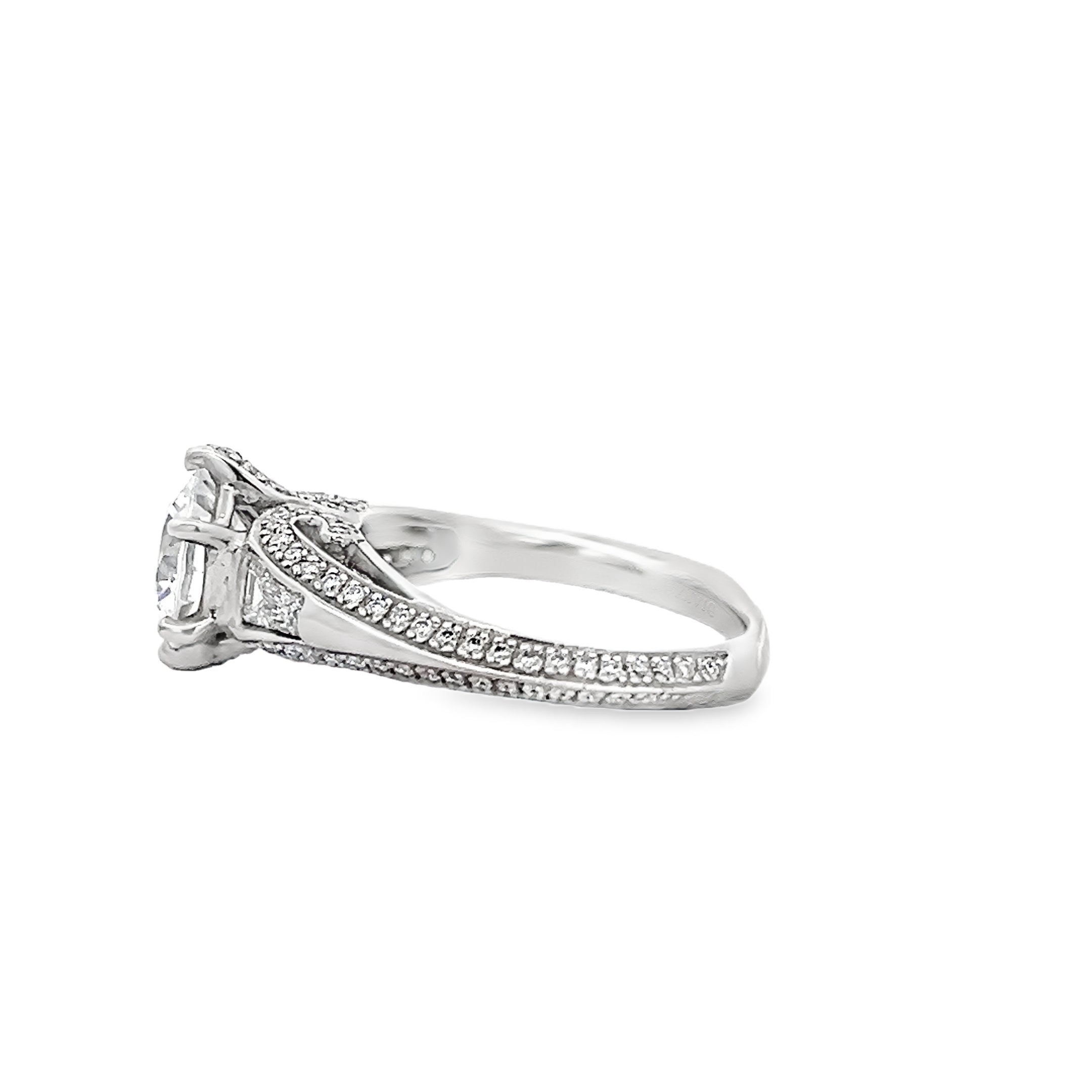 Platinum 0.60 Carats Diamond Semi Mounting Ring