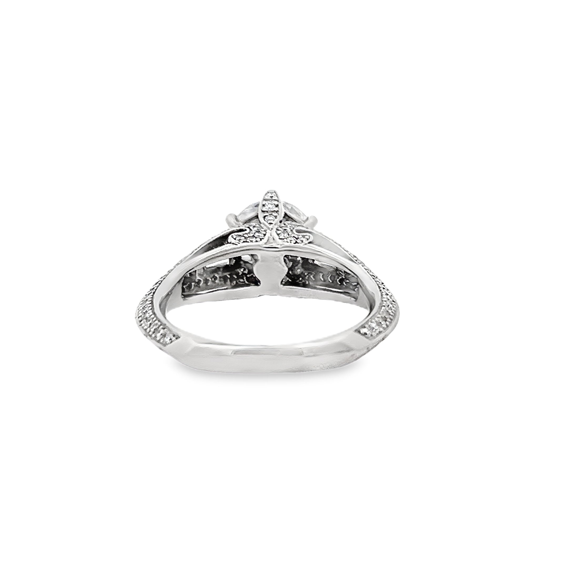 Platinum 0.60 Carats Diamond Semi Mounting Ring