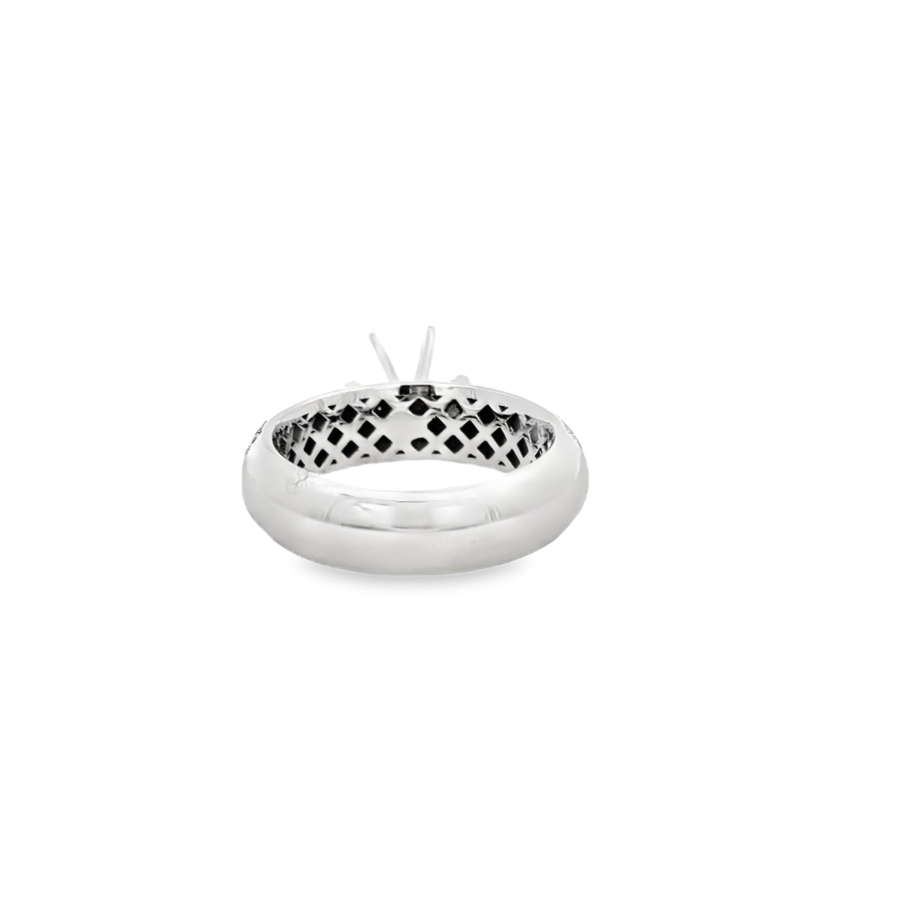 White Gold 1.10 Carat Diamond Semi Mounting Ring