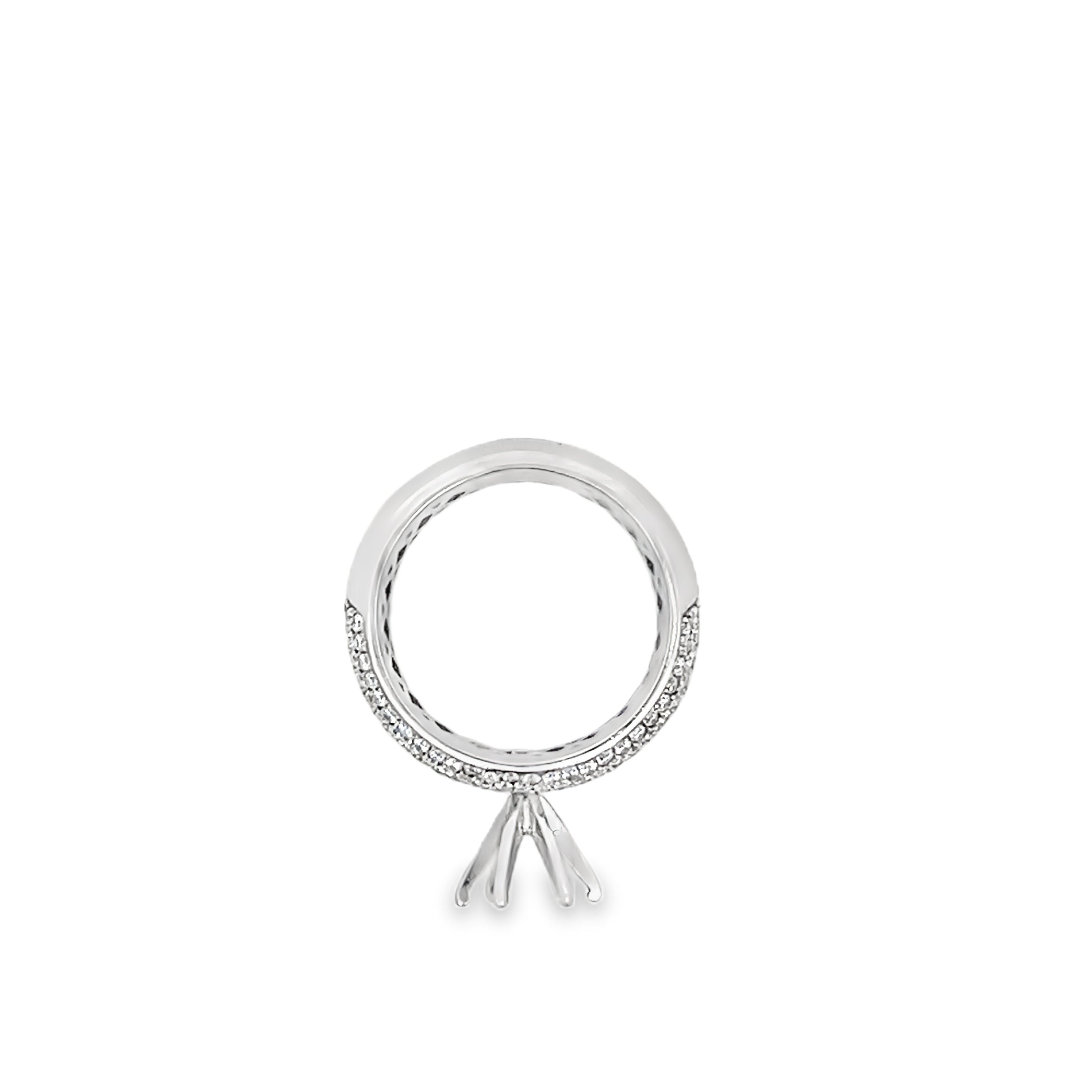 White Gold 1.10 Carat Diamond Semi Mounting Ring